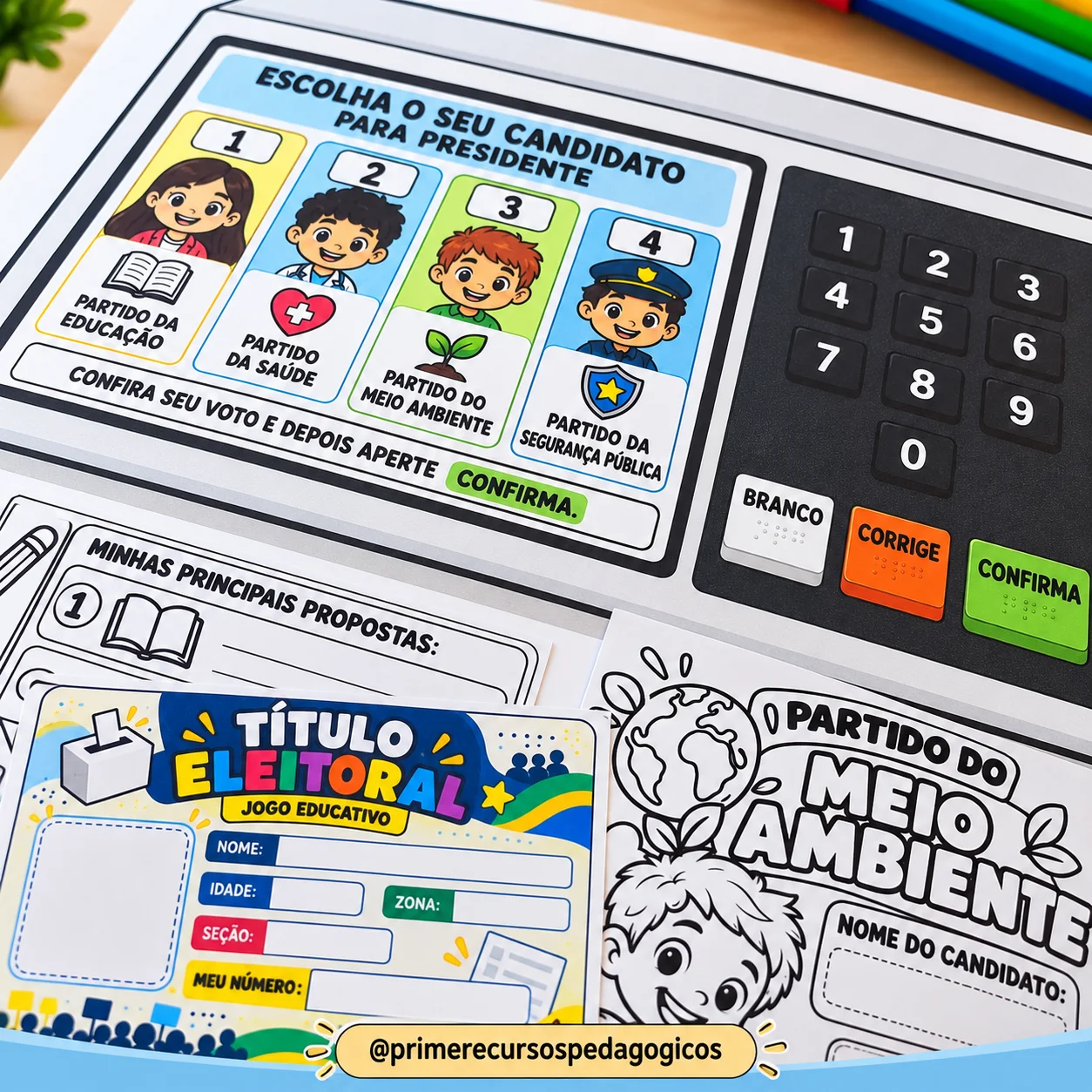 Simulação Eleitoral – Eleição e Cidadania em Sala de Aula — capa do material