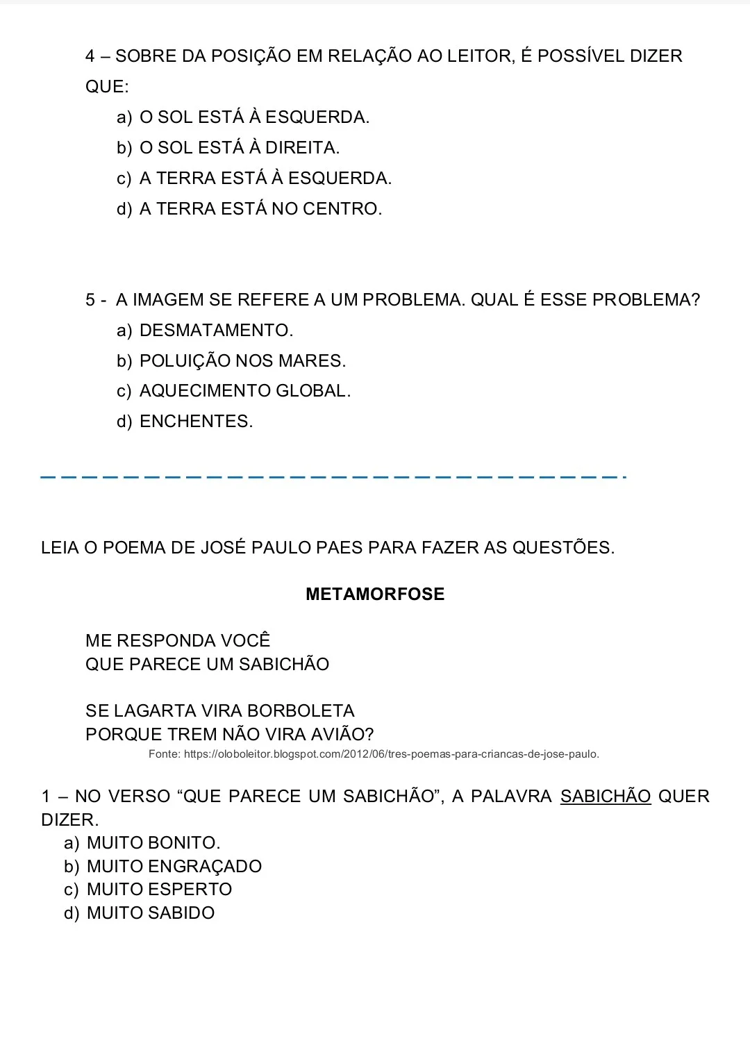 Simulado de Leitura e Interpretação de Texto – 6º ao 9º Ano — amostra 4: Atividade em formato de simulado para desenvolver…