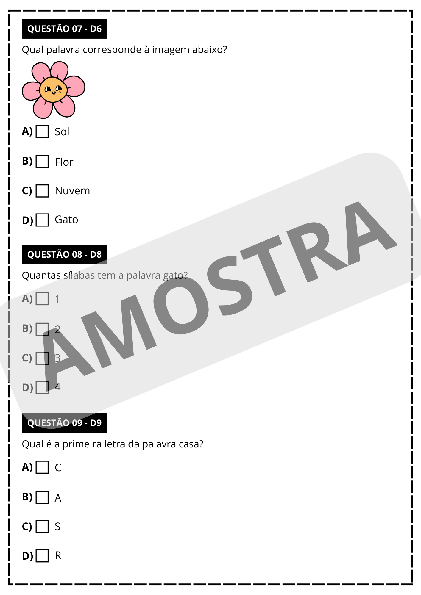 Simulado saeb 1° ano - português e matemática – PDF para Imprimir | 1º ano — amostra 1: O que vem no material Simulado saeb 1° ano - português e matemática – PDF para Imprimir | 1º ano — amostra 1: O que vem no material