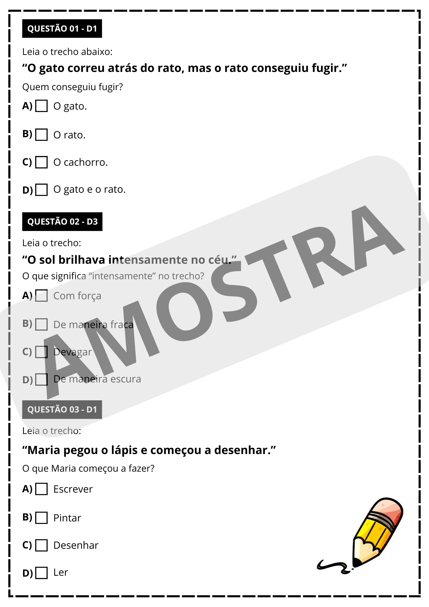 Simulado saeb 2° ano - português e matemática – PDF para Imprimir | 2º ano — amostra 1: O que vem no material Simulado saeb 2° ano - português e matemática – PDF para Imprimir | 2º ano — amostra 1: O que vem no material