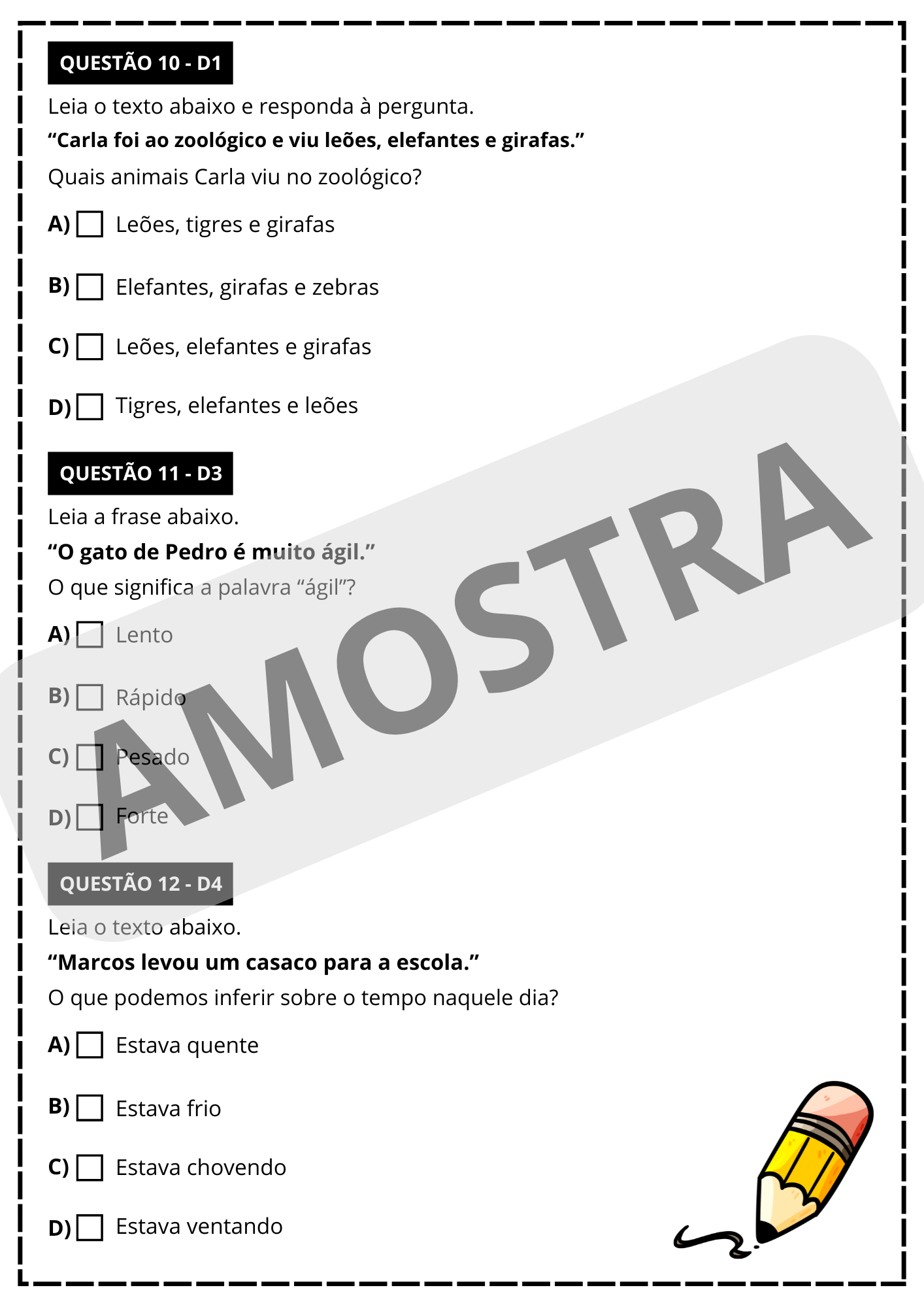 Simulado saeb 3° ano - português e matemática – PDF para Imprimir | 3º ano — amostra 1: O que vem no material Simulado saeb 3° ano - português e matemática – PDF para Imprimir | 3º ano — amostra 1: O que vem no material