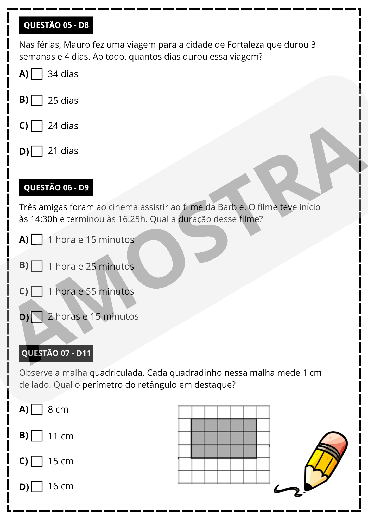 Simulado saeb 5° ano - português e matemática – PDF para Imprimir | 5º ano — amostra 1: O que vem no material Simulado saeb 5° ano - português e matemática – PDF para Imprimir | 5º ano — amostra 1: O que vem no material