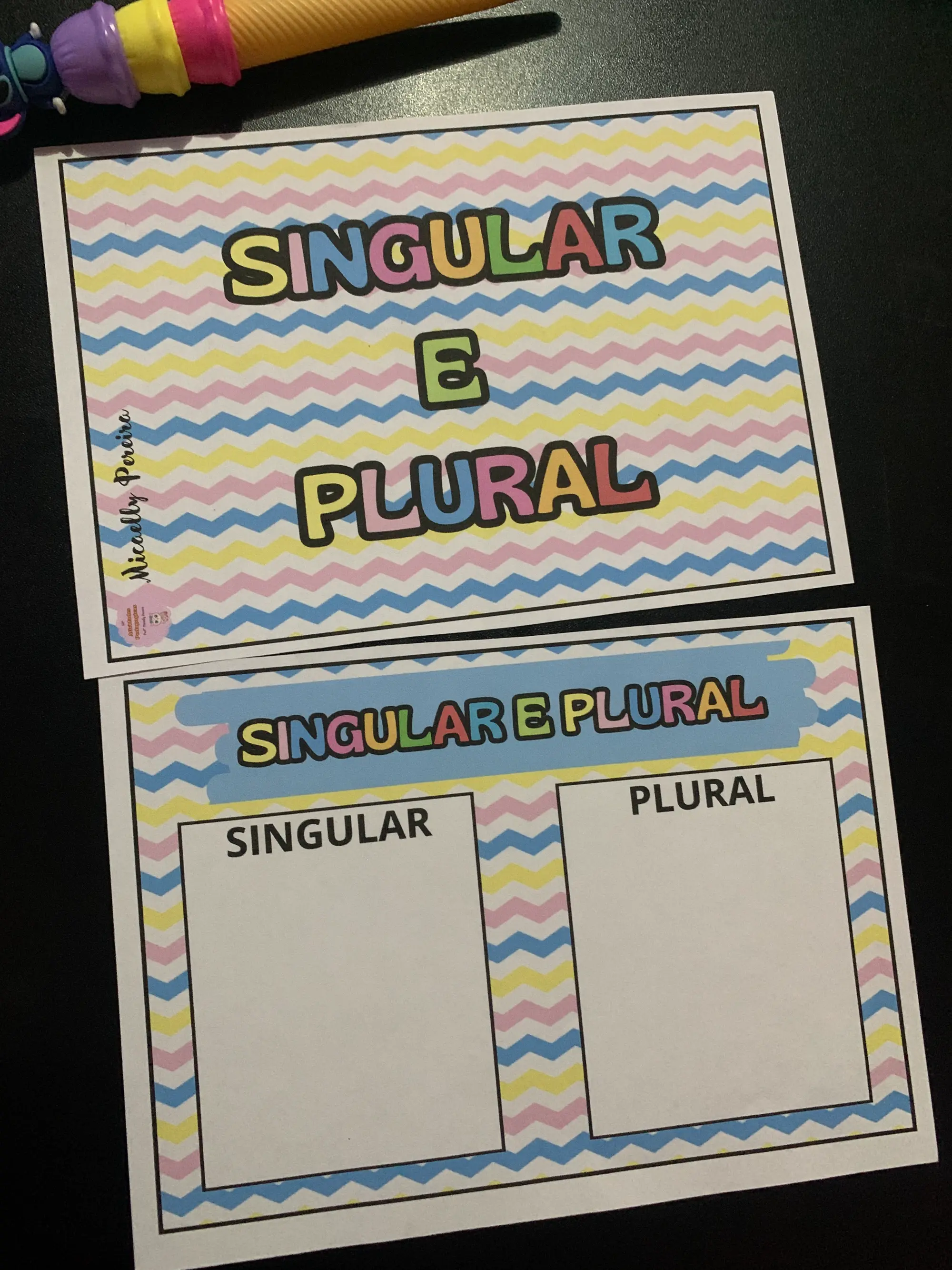 SINGULAR E PLURAL – ALFABETIZAÇÃO LÚDICA E DIVERTIDA! 🔤✨ — capa do material