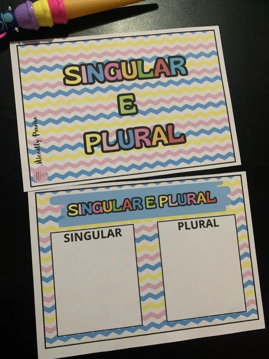 SINGULAR E PLURAL – ALFABETIZAÇÃO LÚDICA E DIVERTIDA! 🔤✨ — Atividades para 3º ano: Com o material Singular e Plural, seus…