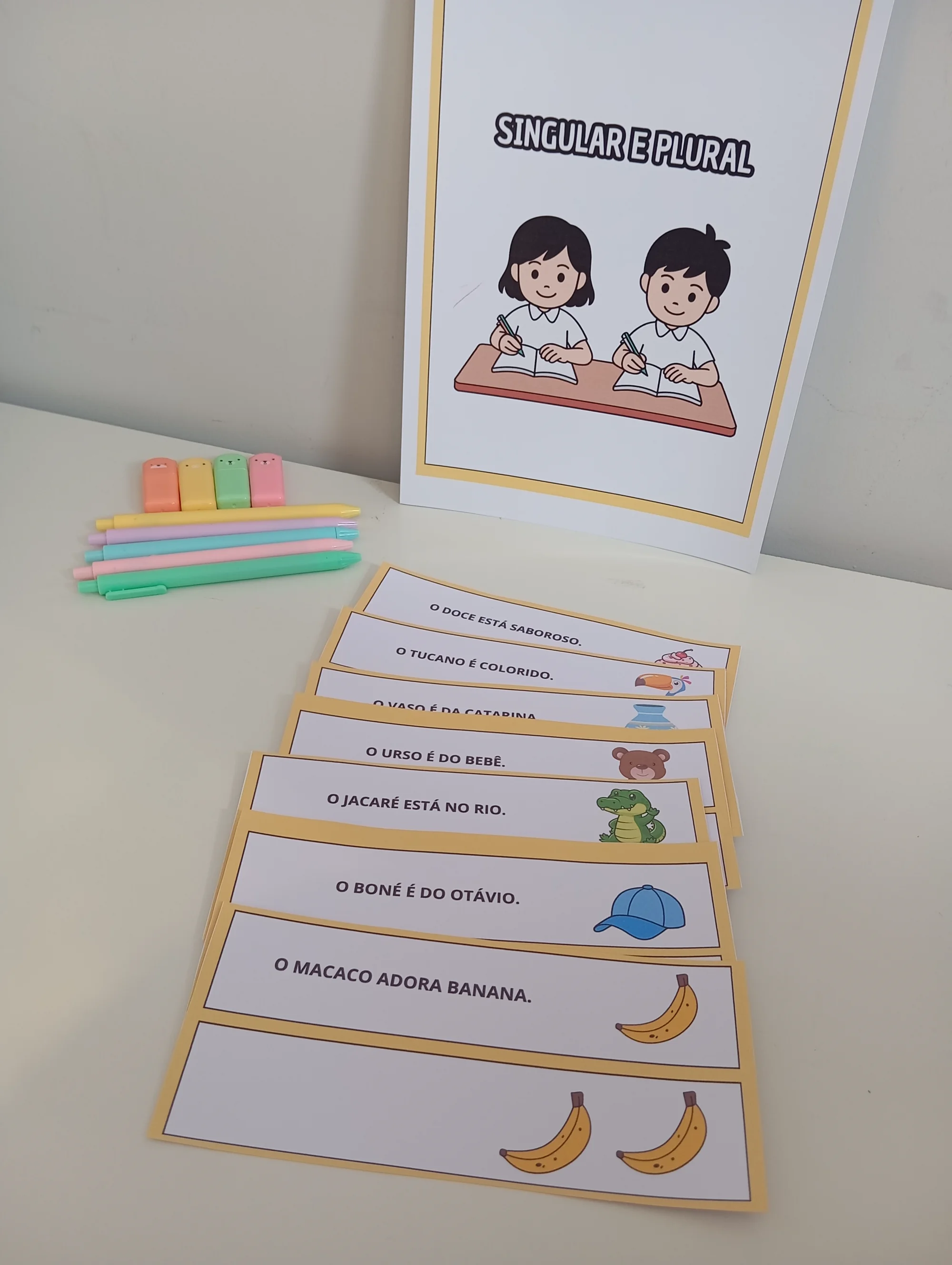 Singular e Plural: Atividade de Português para Alfabetização Infantil — amostra 1: O que está incluso
