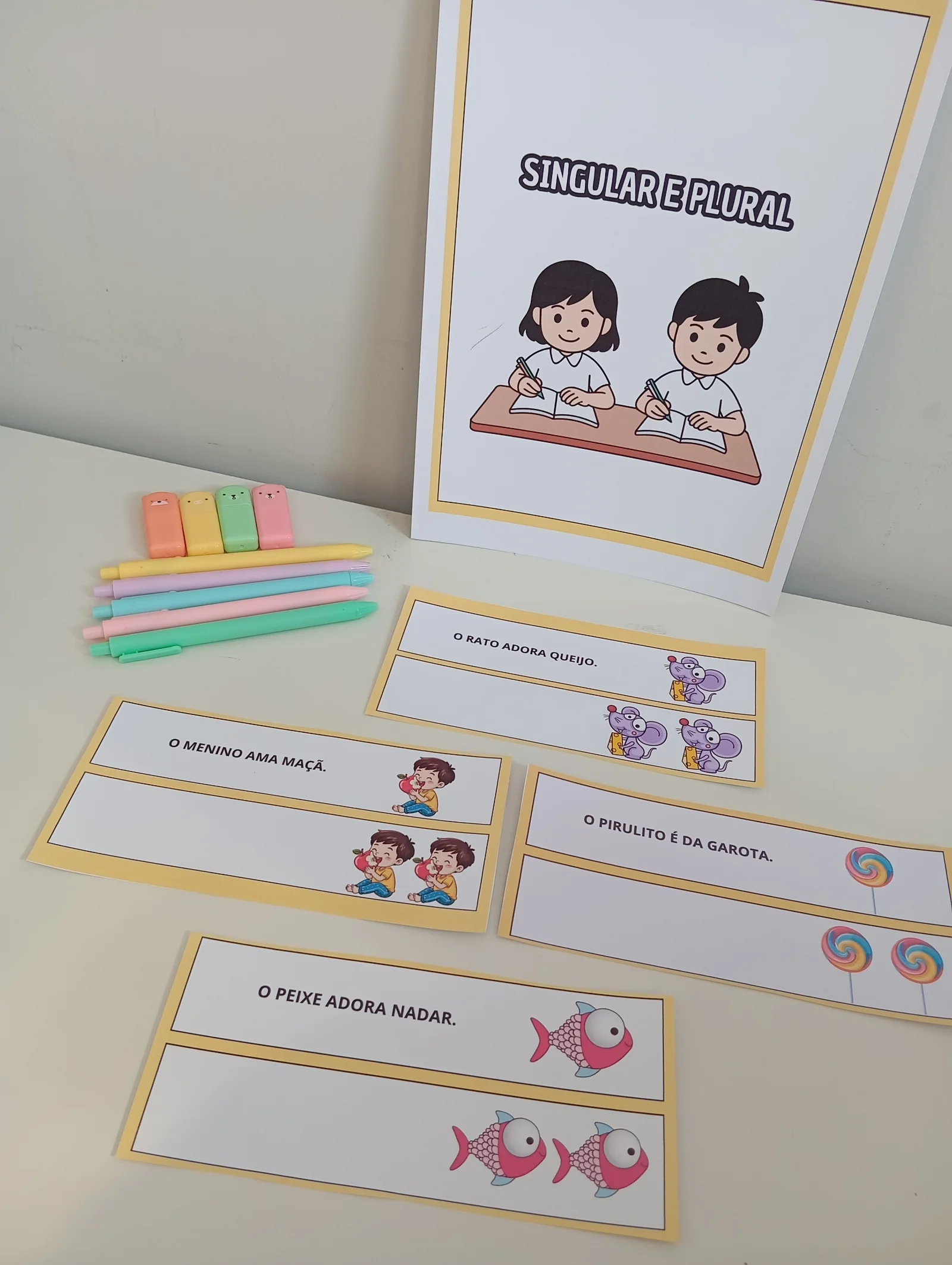 SINGULAR E PLURAL – ATIVIDADE PRONTA PARA IMPRIMIR! — amostra 1: Trabalhe gramática de forma simples e prática com…