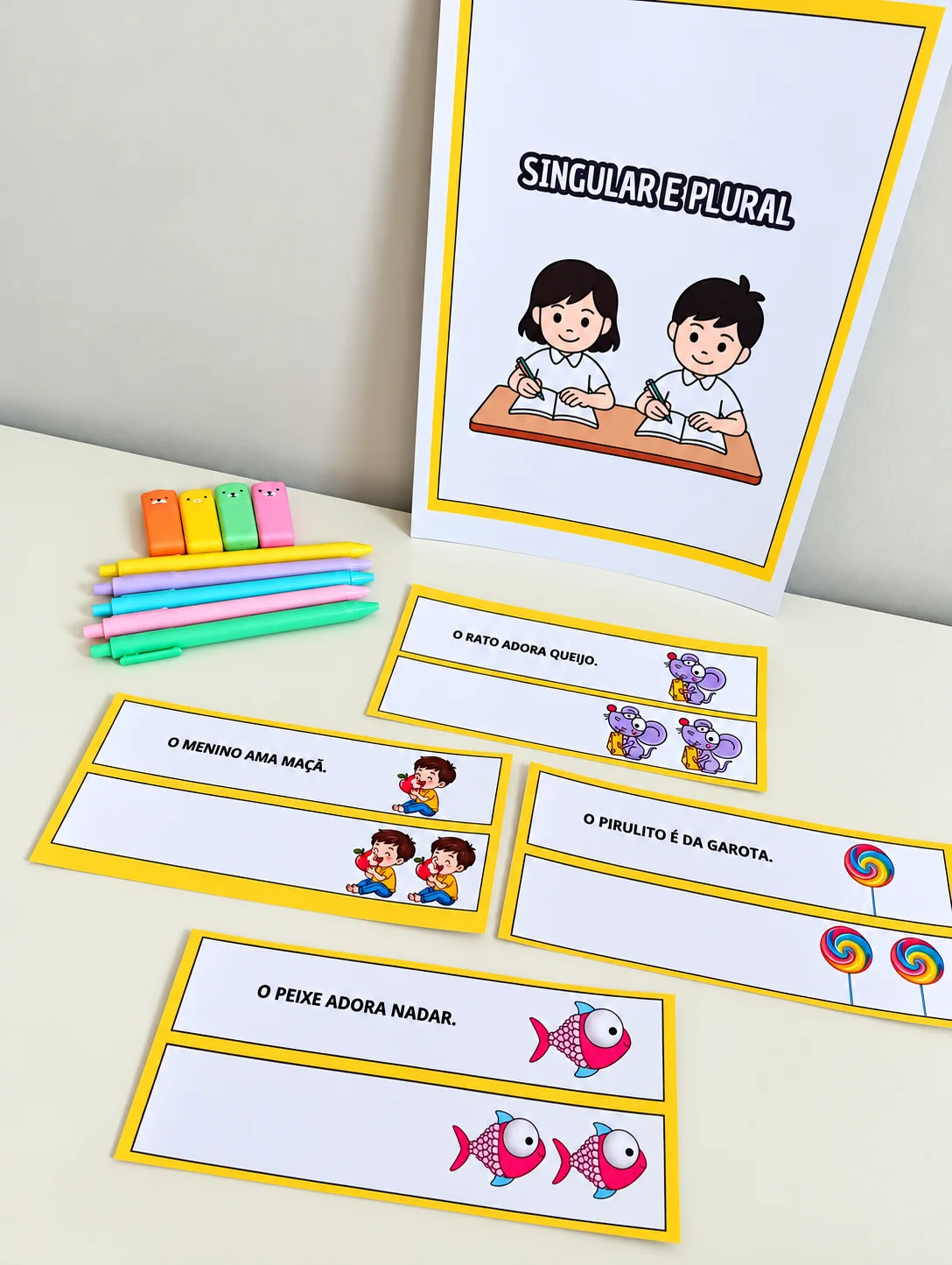SINGULAR E PLURAL – ATIVIDADE PRONTA PARA IMPRIMIR! — Alfabetização para Educação Infantil: Trabalhe gramática de forma…
