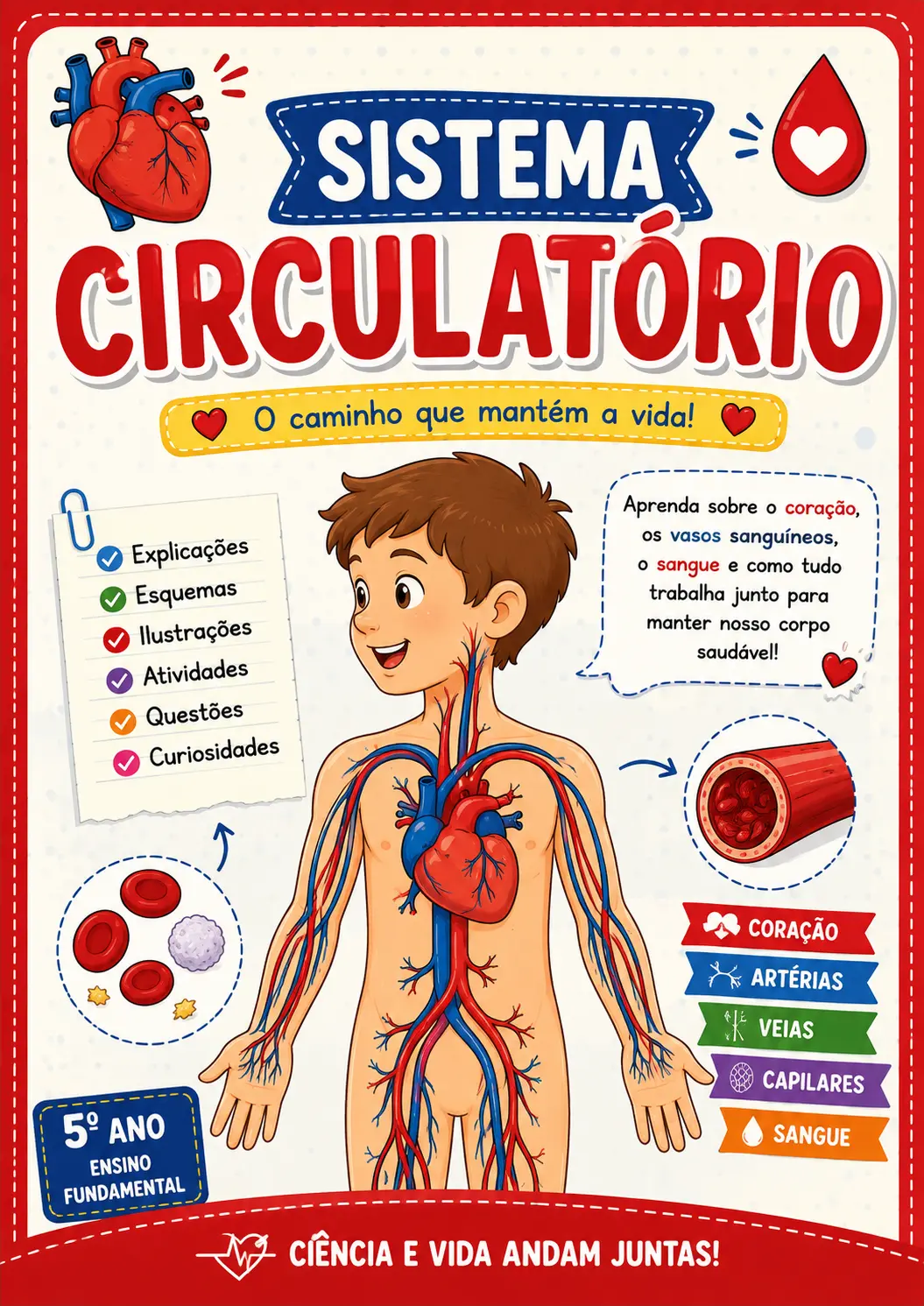 Sistema Circulatório – Material Completo e Explicativo | 5º Ano — capa do material