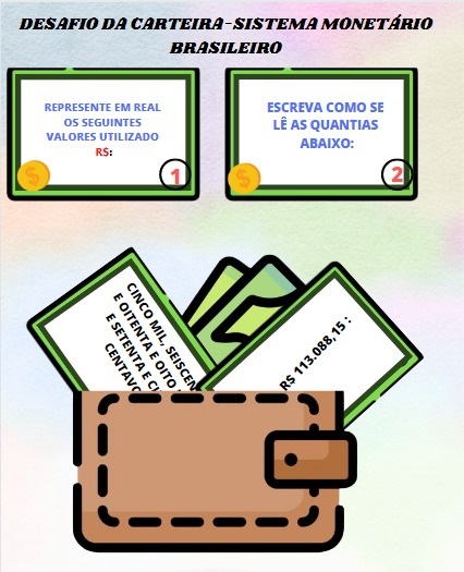 Sistema monetário: desafio da carteira | Alfabetização — capa do material