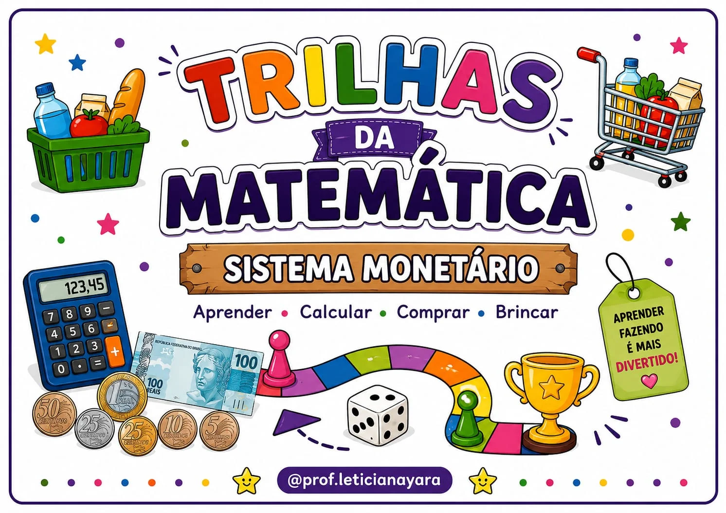 Sistema monetário - Jogos de trilha - 1º ao 3º ano — capa do material