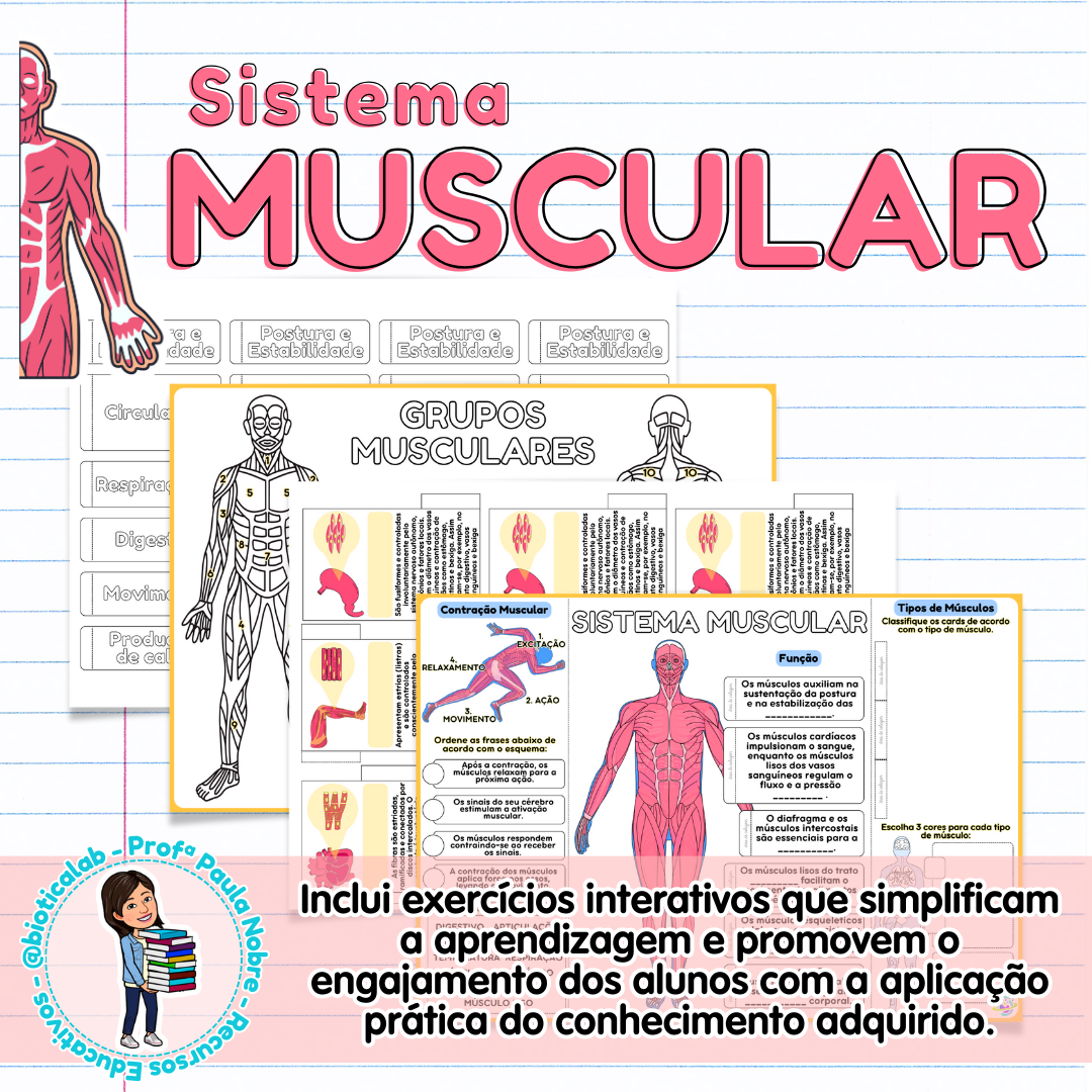 Sistema Muscular – PDF para Imprimir — Geografia para Fundamental II (6º–9º): https://youtu
