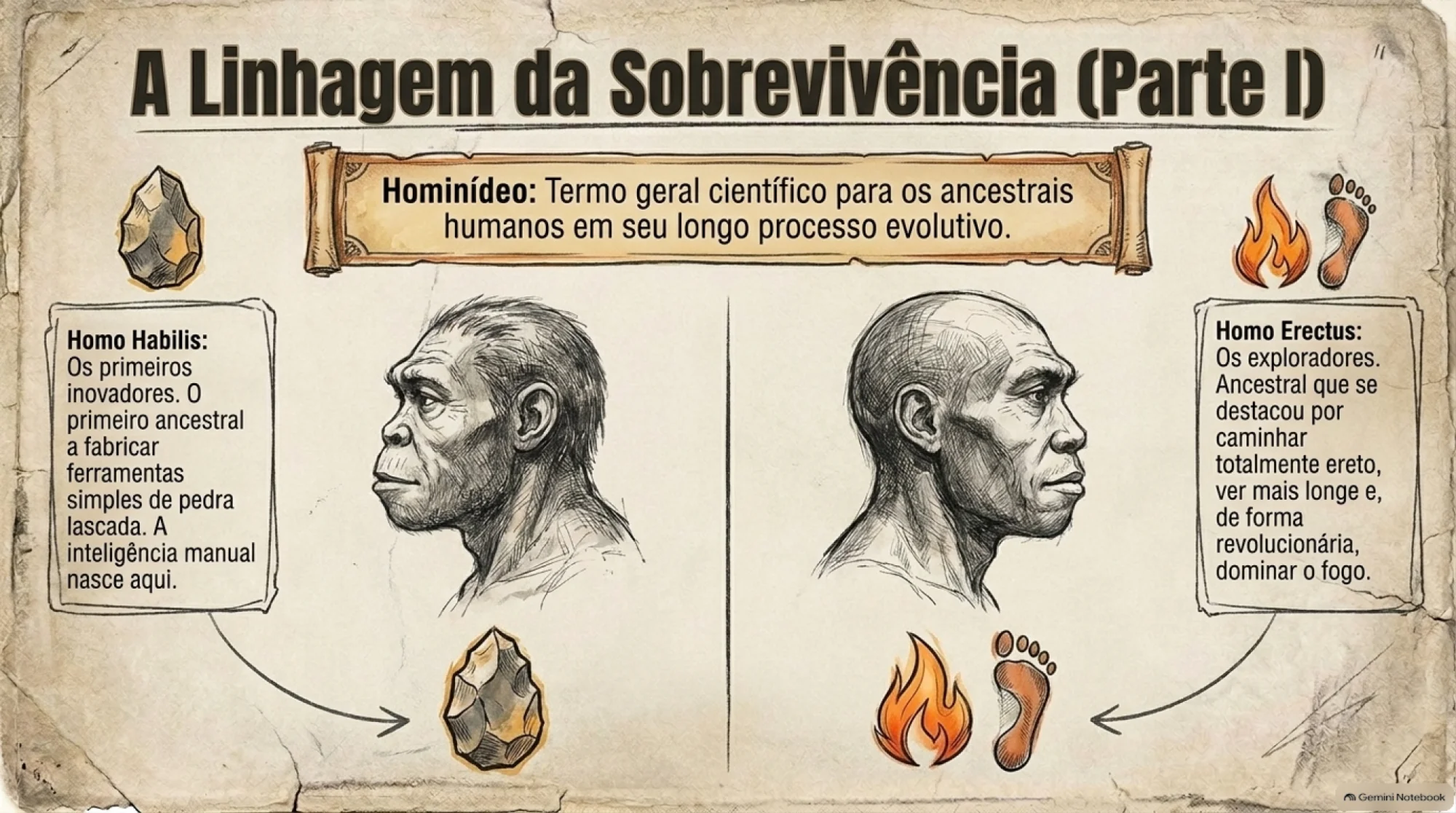 Slide de História: Paleolítico e Pré-História - 6º Ano — amostra 4: Apresentação completa em slides sobre o Paleolítico e a…