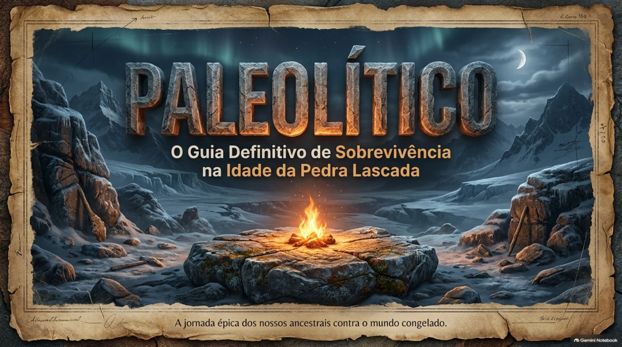 Slide de História: Paleolítico e Pré-História - 6º Ano — História para Fundamental II (6º–9º): Apresentação completa em…