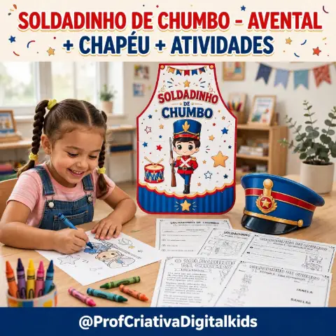 Soldadinho de Chumbo: Atividades + Avental + Chapéu — capa do material