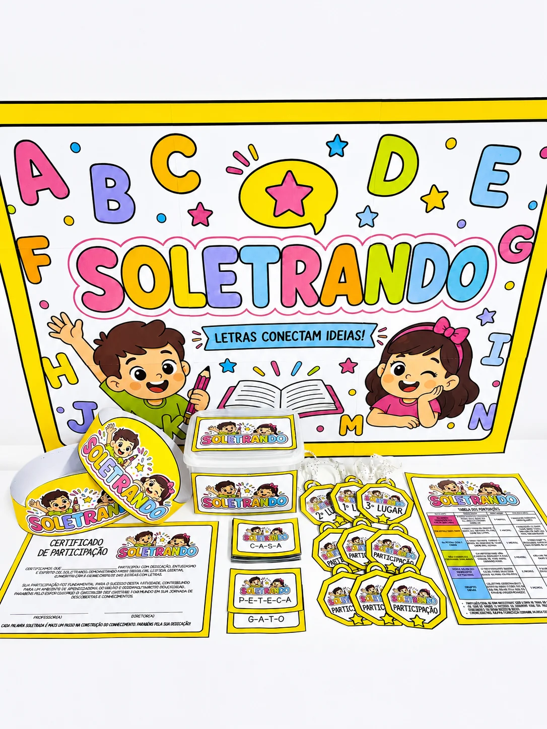 Soletrando de Palavras Sílabas Simples | Recurso Alfabetização para Imprimir — Português para Educação Infantil: O…