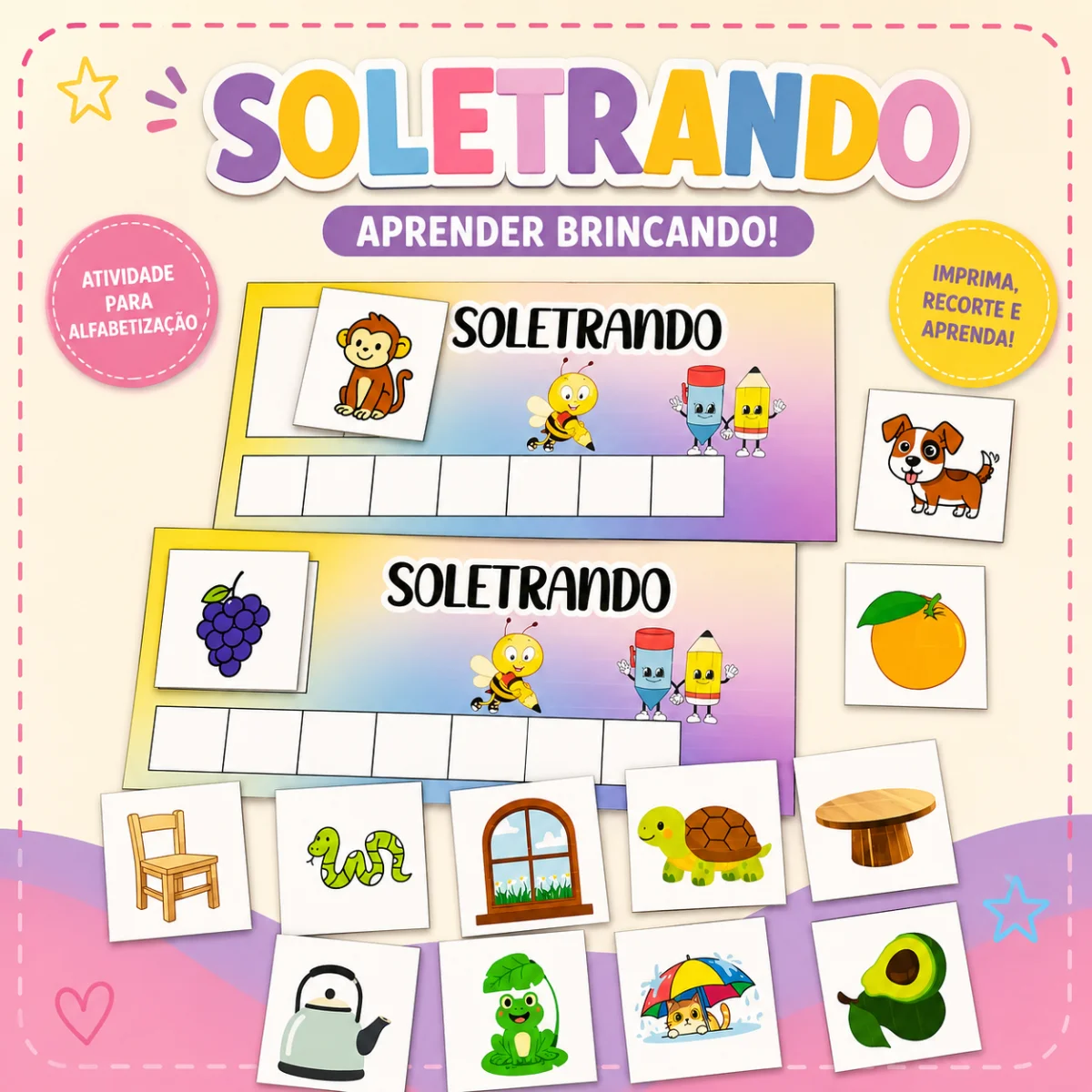 🔎✏️ Soletrando e Escrevendo | Aprender Brincando Faz Toda a Diferença! — Alfabetização para Educação Infantil: Soletrando…