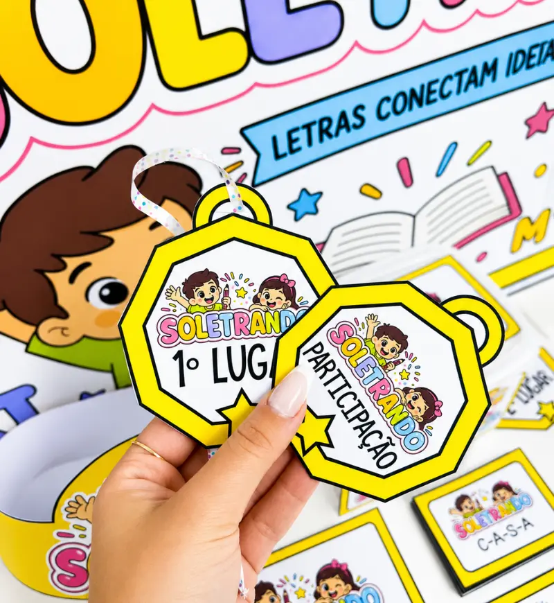 Soletrando Sílabas Simples: Jogo de Alfabetização em PDF — amostra 5: Promova desafios de leitura e soletração com um jogo…
