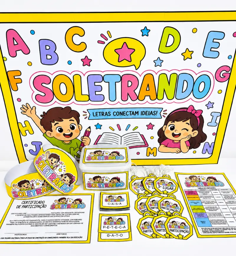 Soletrando Sílabas Simples: Jogo de Alfabetização em PDF — capa do material