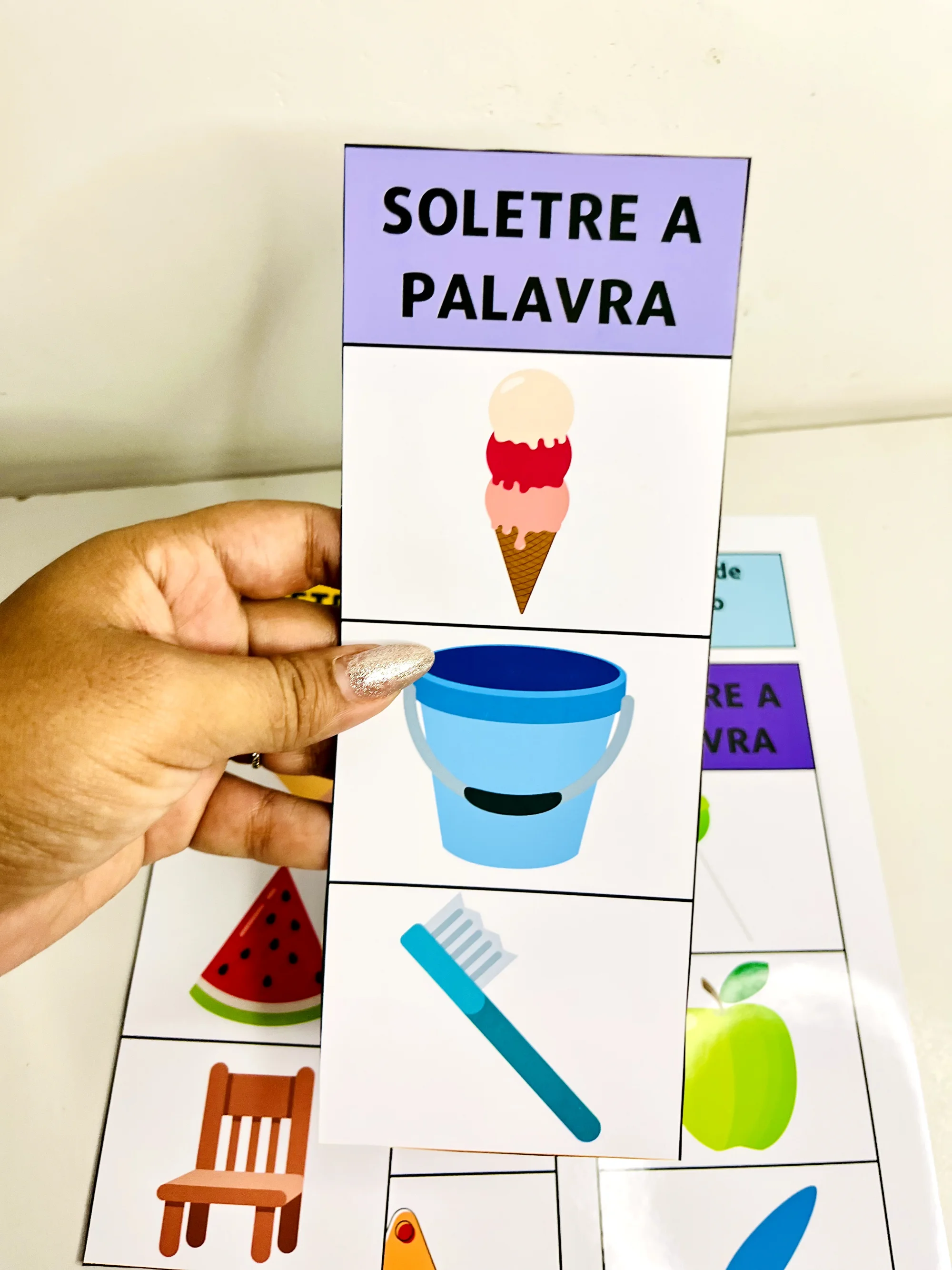 Soletre a Palavra: Atividade de Soletrar com imagens — amostra 5: Atividade Soletre a Palavra: recorte as instruções e use…
