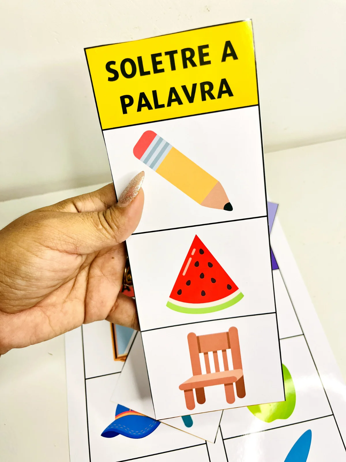 Soletre a Palavra com Imagens: Jogo Visual em PDF — amostra 1: Atividade de soletrar apoiada em imagens, unindo letra, som…