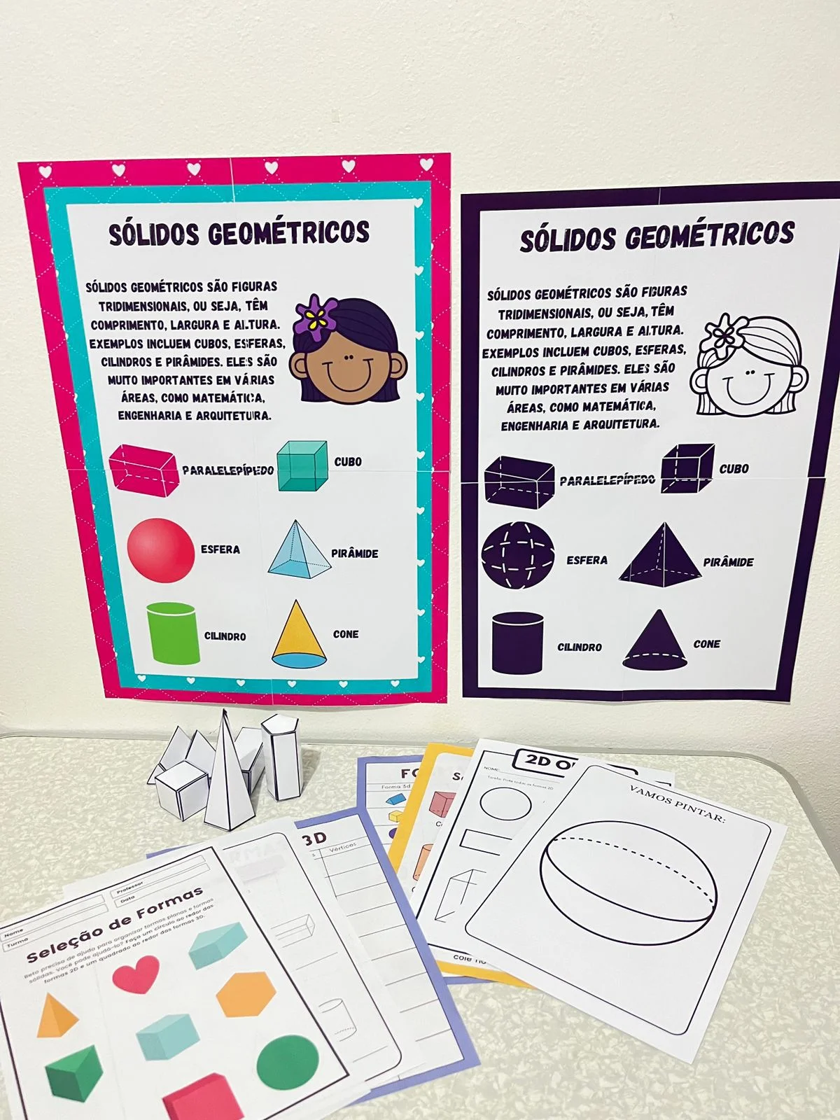 Sólidos Geométricos: Atividades de Matemática para Imprimir — amostra 2: O que está incluso: Material em PDF com 29…