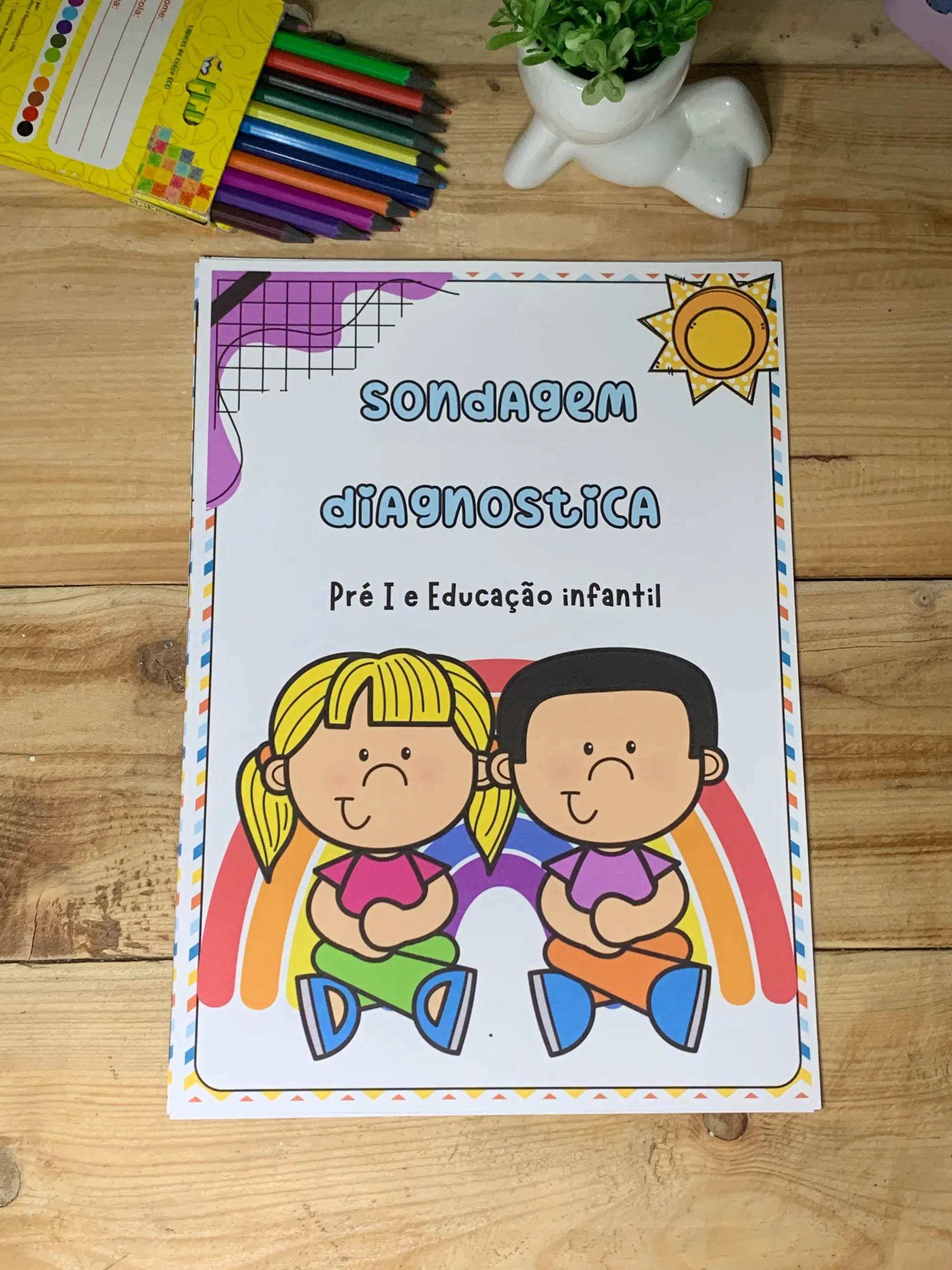 SONDAGEM DIAGNÓSTICA – EDUCAÇÃO INFANTIL | PRÉ I E PRÉ II — amostra 6: A Sondagem Diagnóstica é um material prático para…