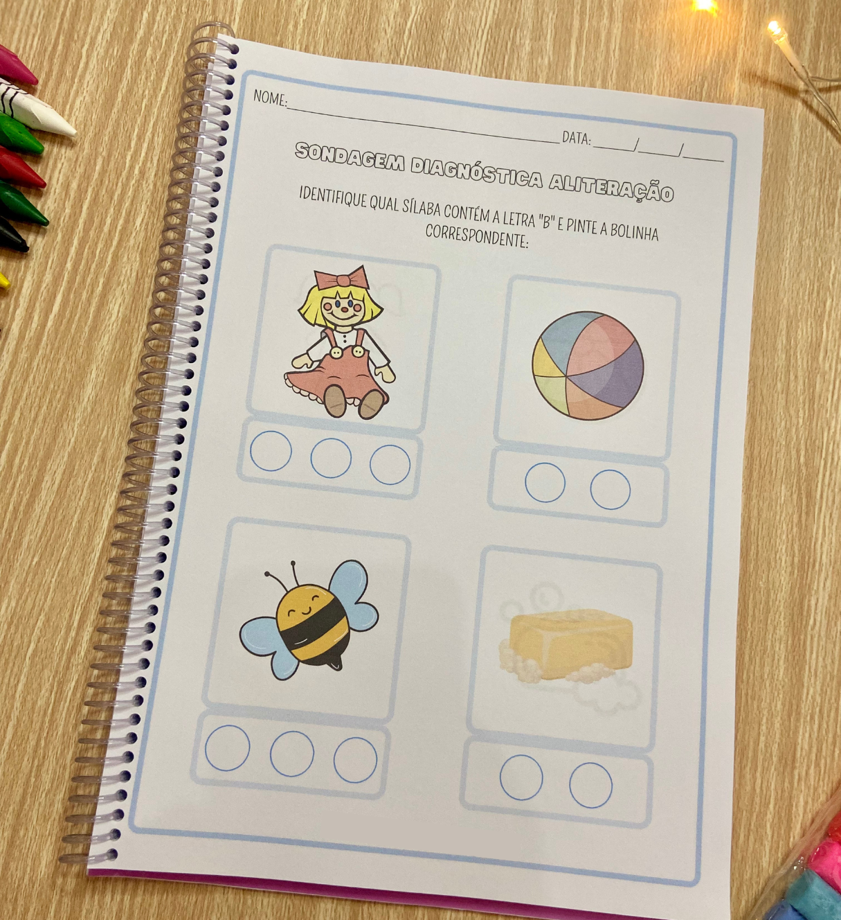 Sondagem diagnóstica para alfabetização: atividades e registros — amostra 1: Sondagem diagnóstica para acompanhar a…