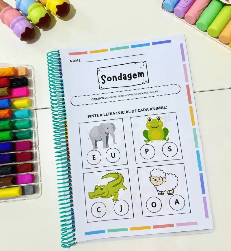 Sondagem diagnóstica para pré-escola: apostila em PDF — amostra 4: Para quem é indicado