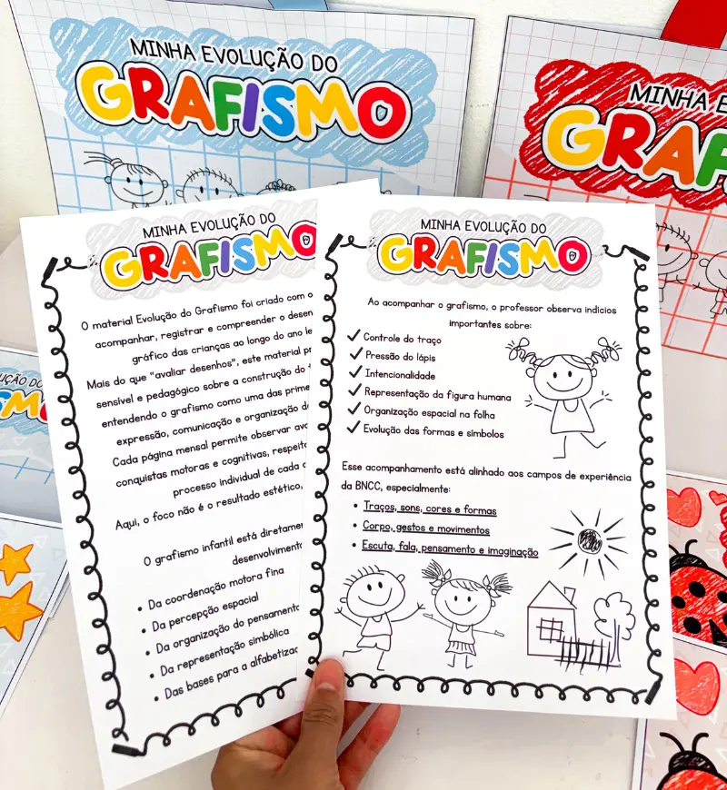 Sondagem do Grafismo: Evolução do Desenho na Educação Infantil — amostra 7: Acompanhe o desenvolvimento do desenho infantil…