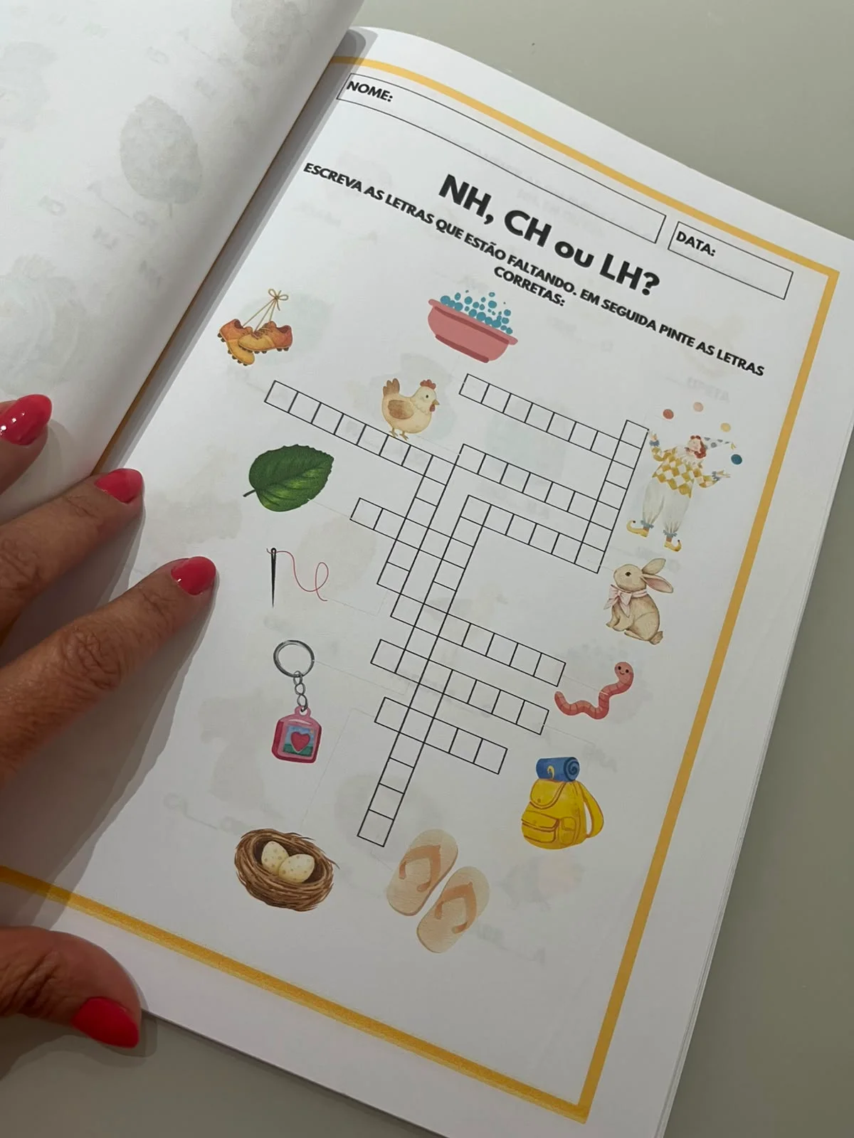 SONS TRAVESSOS: CH, X, NH, LH, B OU P, F OU V, T OU D E OUTROS — Alfabetização para Educação Infantil: Atividade lúdica de…