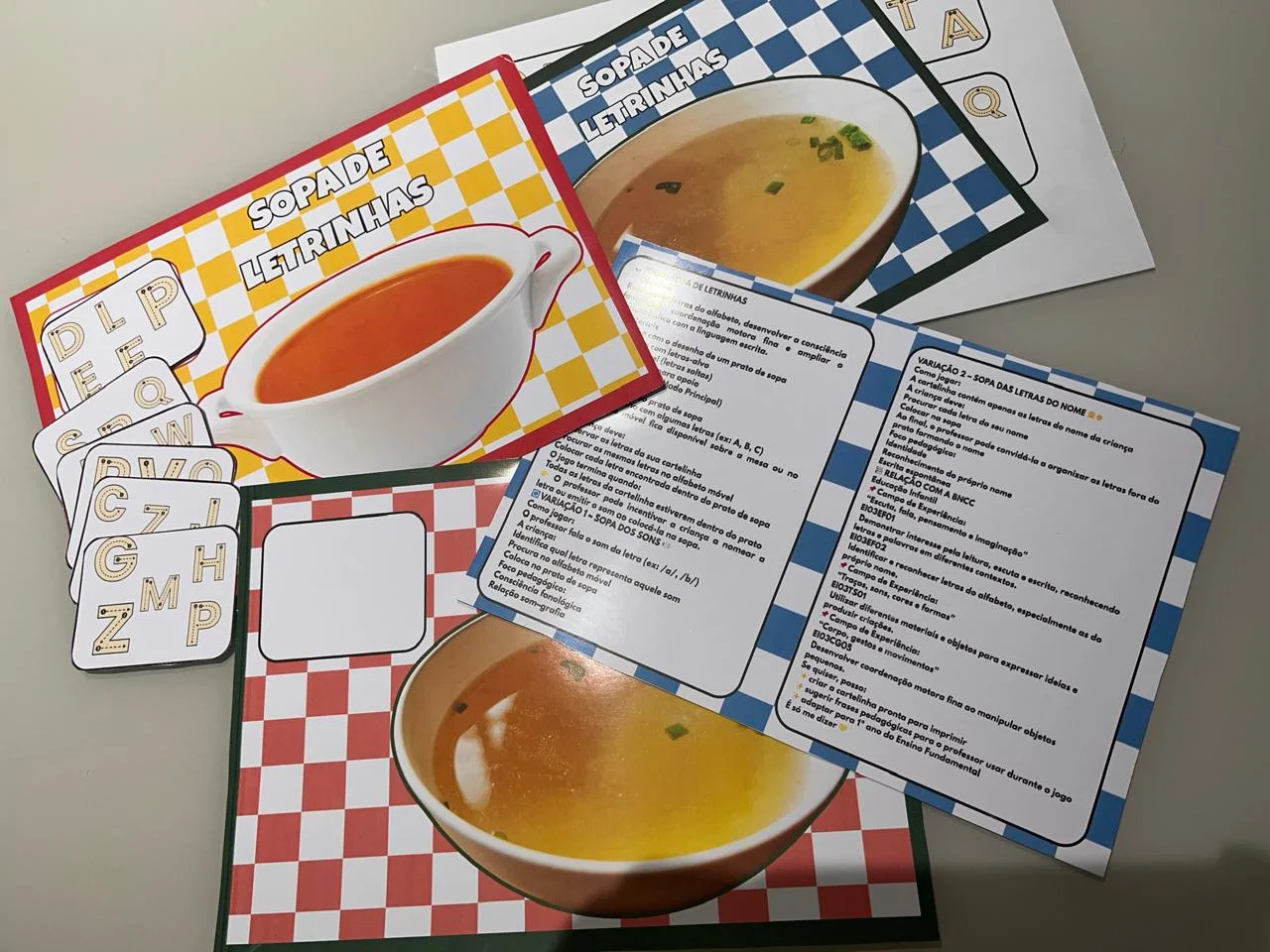 Sopa de Letrinhas – Jogo de Alfabetização para E. Infantil e 1º Ano — amostra 5: Formato e impressão