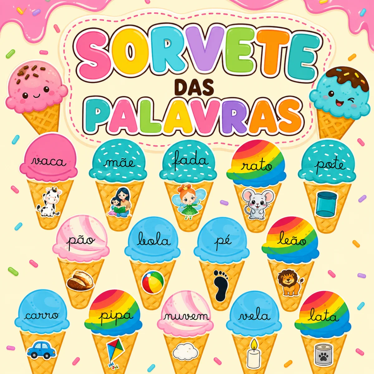 Sorvete das Palavras – Recurso Lúdico de Alfabetização — capa do material