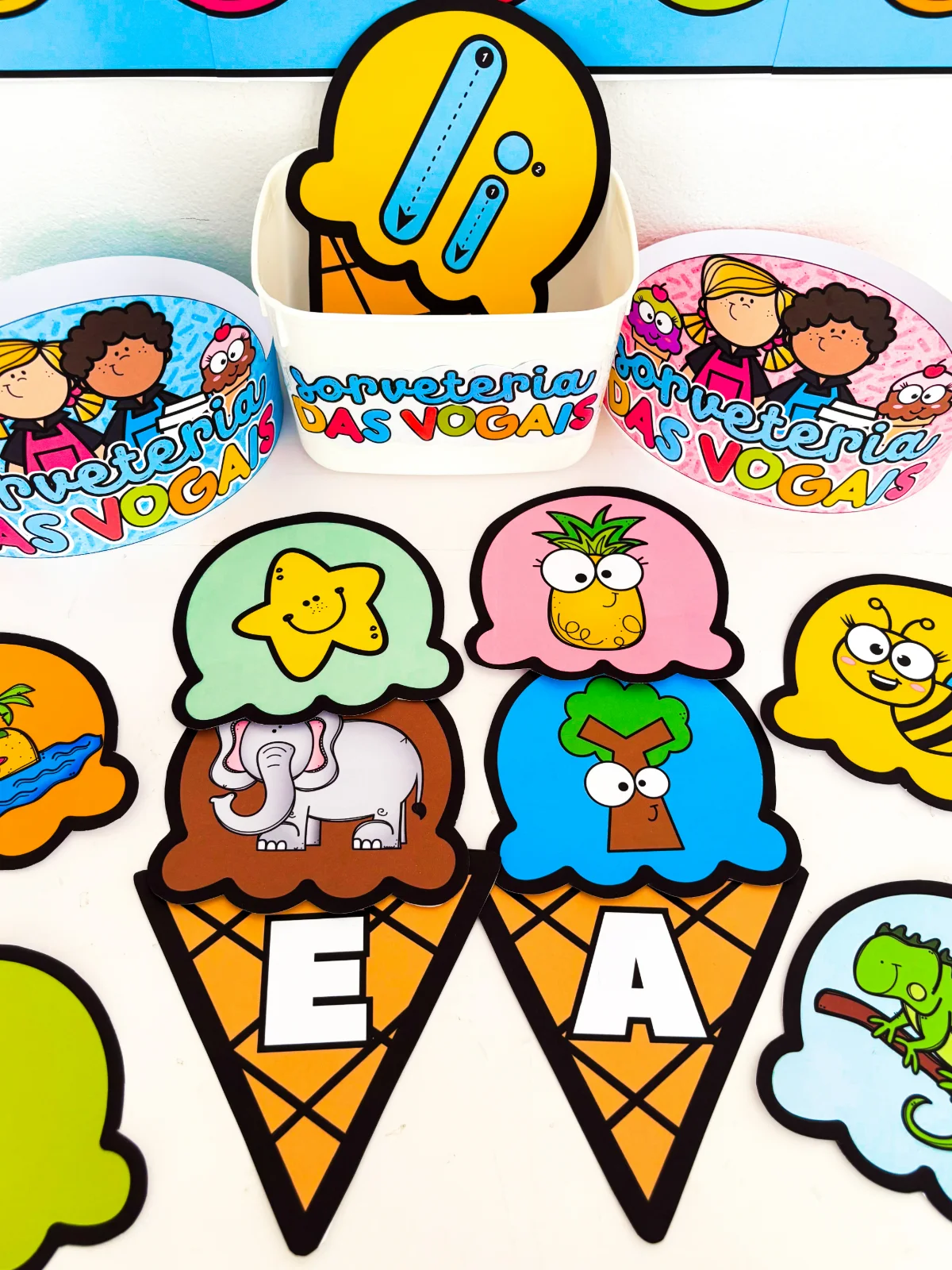 SORVETERIA DAS VOGAIS – Material Pedagógico — amostra 4: Ensinar vogais pode ser leve, lúdico e inesquecível
