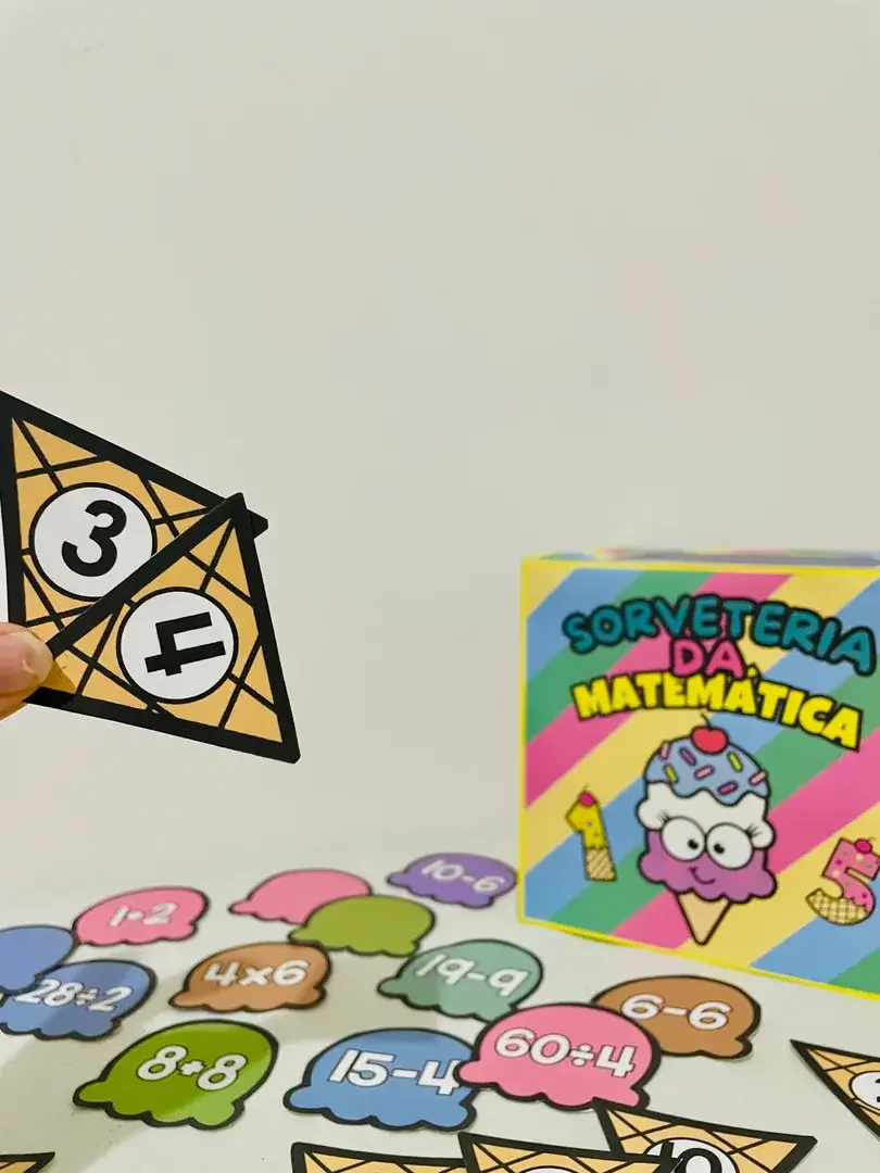 sorveteria - Jogo das 4 Operações - Educação Infantil e Fundamental 1 — amostra 2: Sugestão de Aplicação: Apresente a caixa…