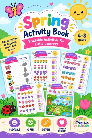 Spring Activity Book – Educação Infantil Primavera — capa do material