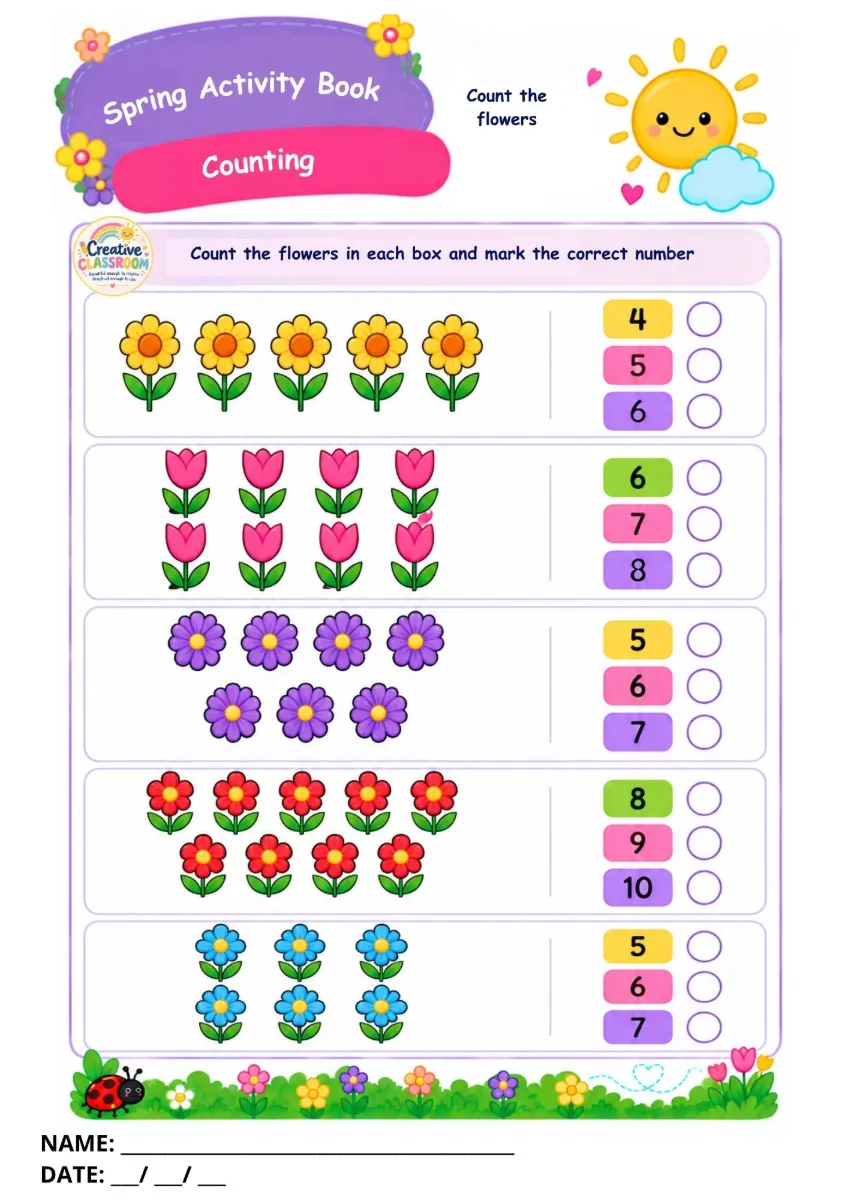 Spring Activity Book – Educação Infantil Primavera — amostra 1: Spring Activity Book é um livro de atividades em inglês com…