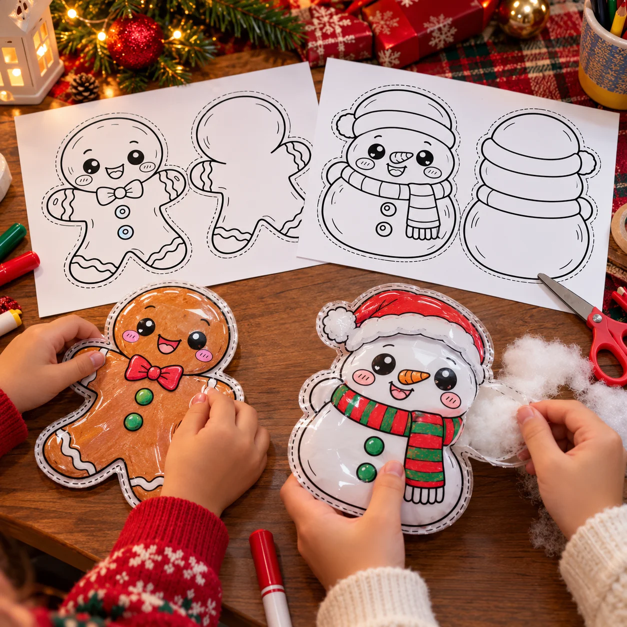Squishies de Natal para Montar e Colorir | 5 Moldes de Lembrancinhas — amostra 2: O QUE VOCÊ VAI RECEBER?