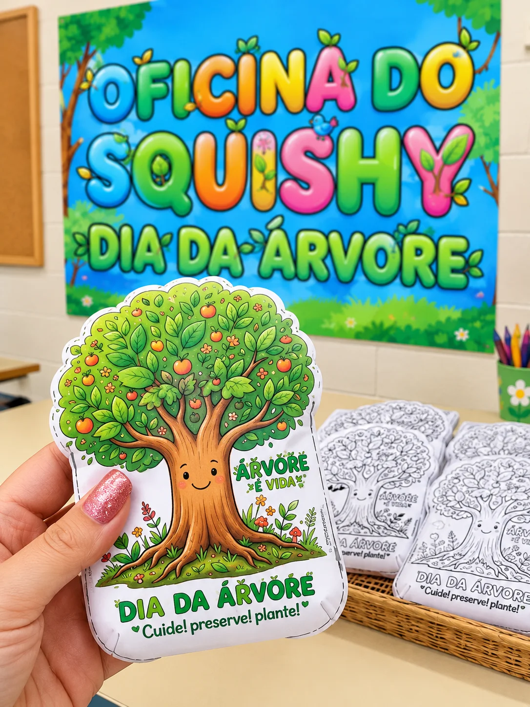 Squishy Dia da Árvore – Arquivo para Imprimir — capa do material