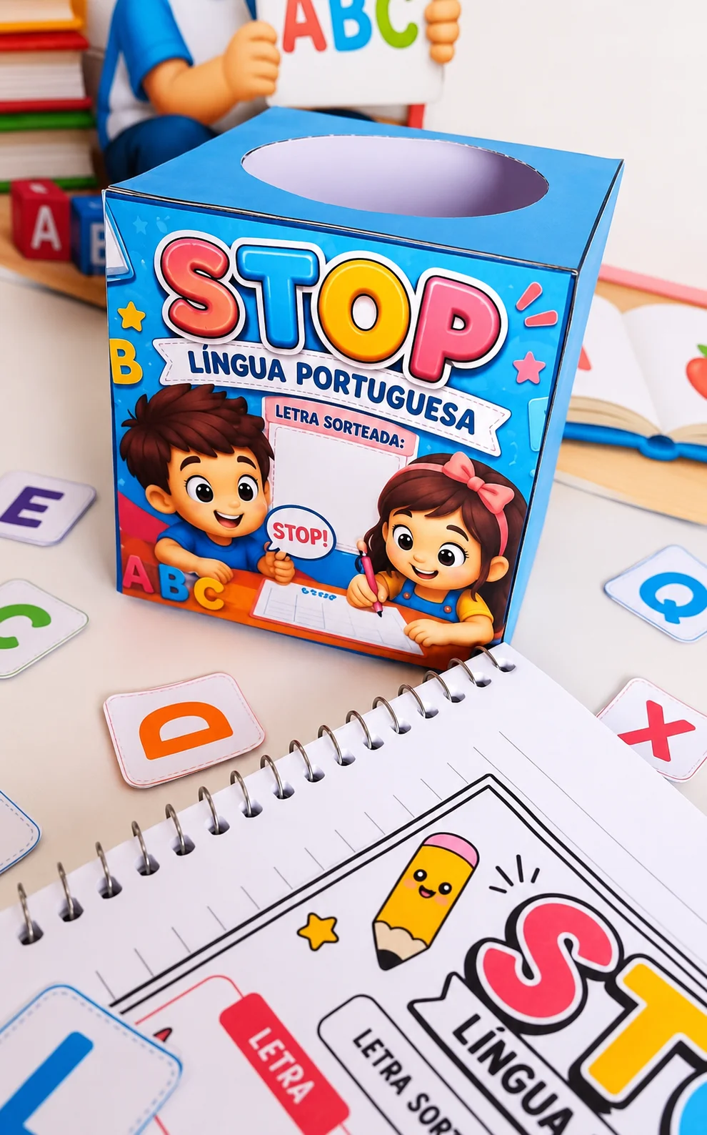 STOP da Língua Portuguesa - Atividade para Imprimir — amostra 2: Jogo de Língua Portuguesa para trabalhar palavras,…