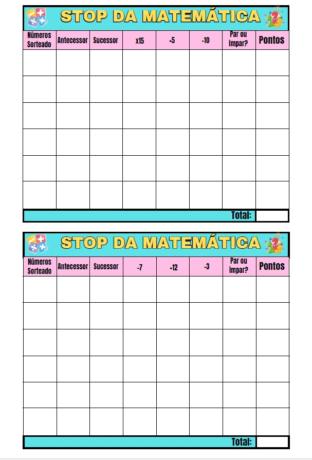 🤚🏻🧮 STOP DA MATEMÁTICA – DESAFIE A TURMA A PENSAR RÁPIDO! — capa do material