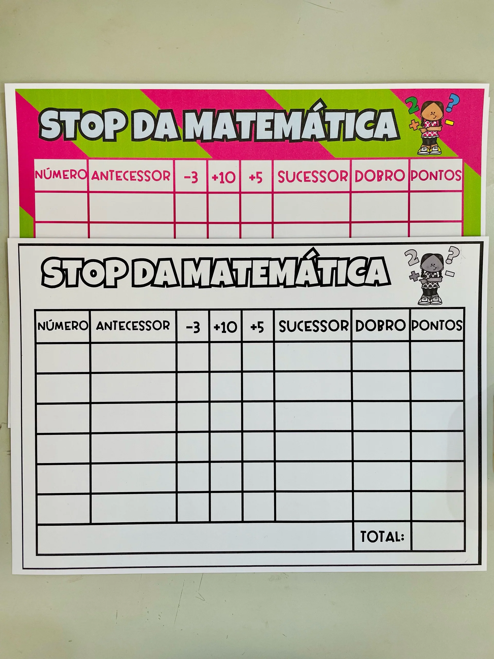 Stop da Matemática para Imprimir: Dobro e Sucessor — Jogos pedagógicos para 3º ano: Trabalhe antecessor, sucessor, dobro e…