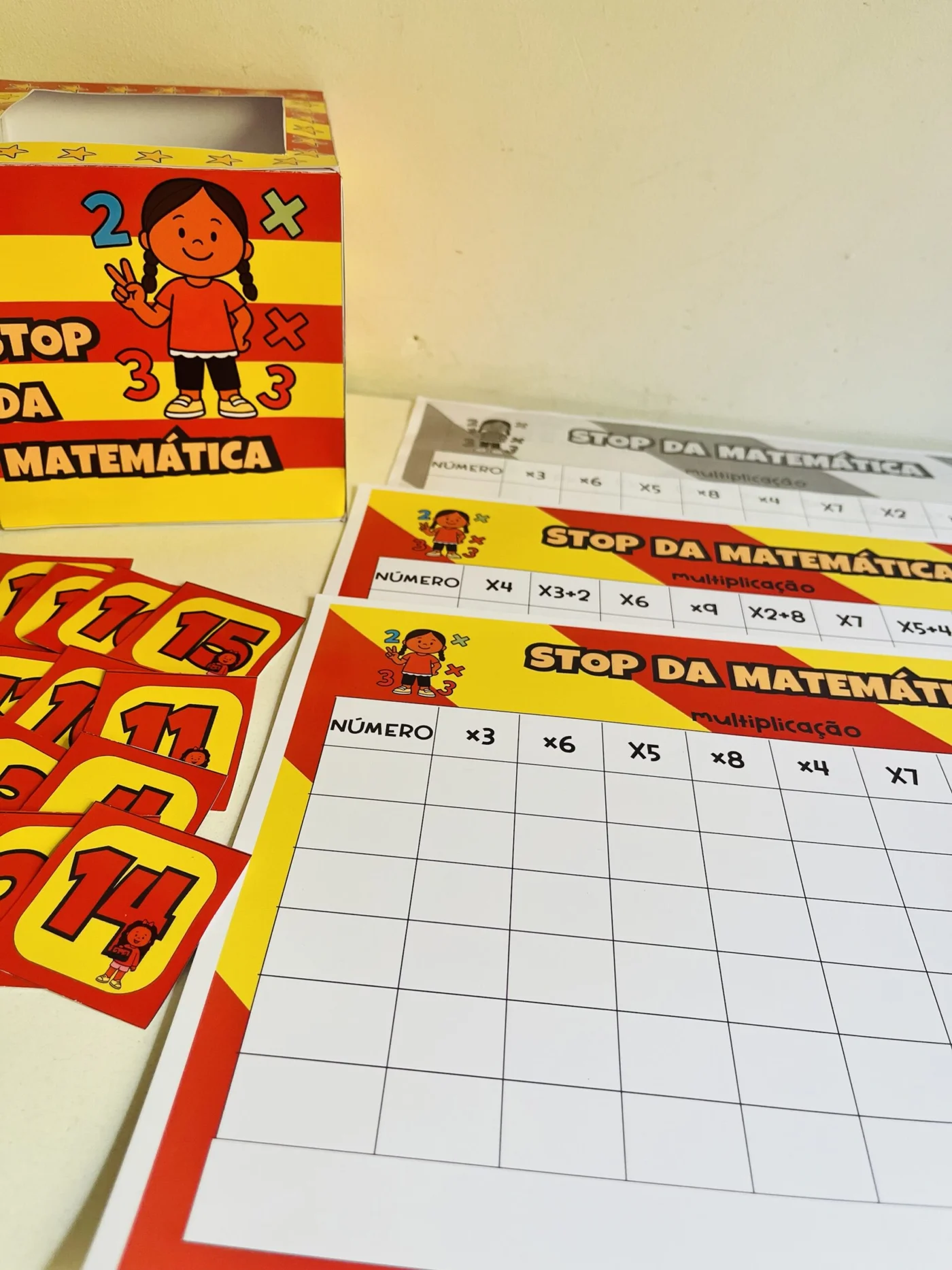 Stop da matemática multiplicação — amostra 4: *Stop da matemática multiplicação* Divirta-se aprendendo com o “Stop da…
