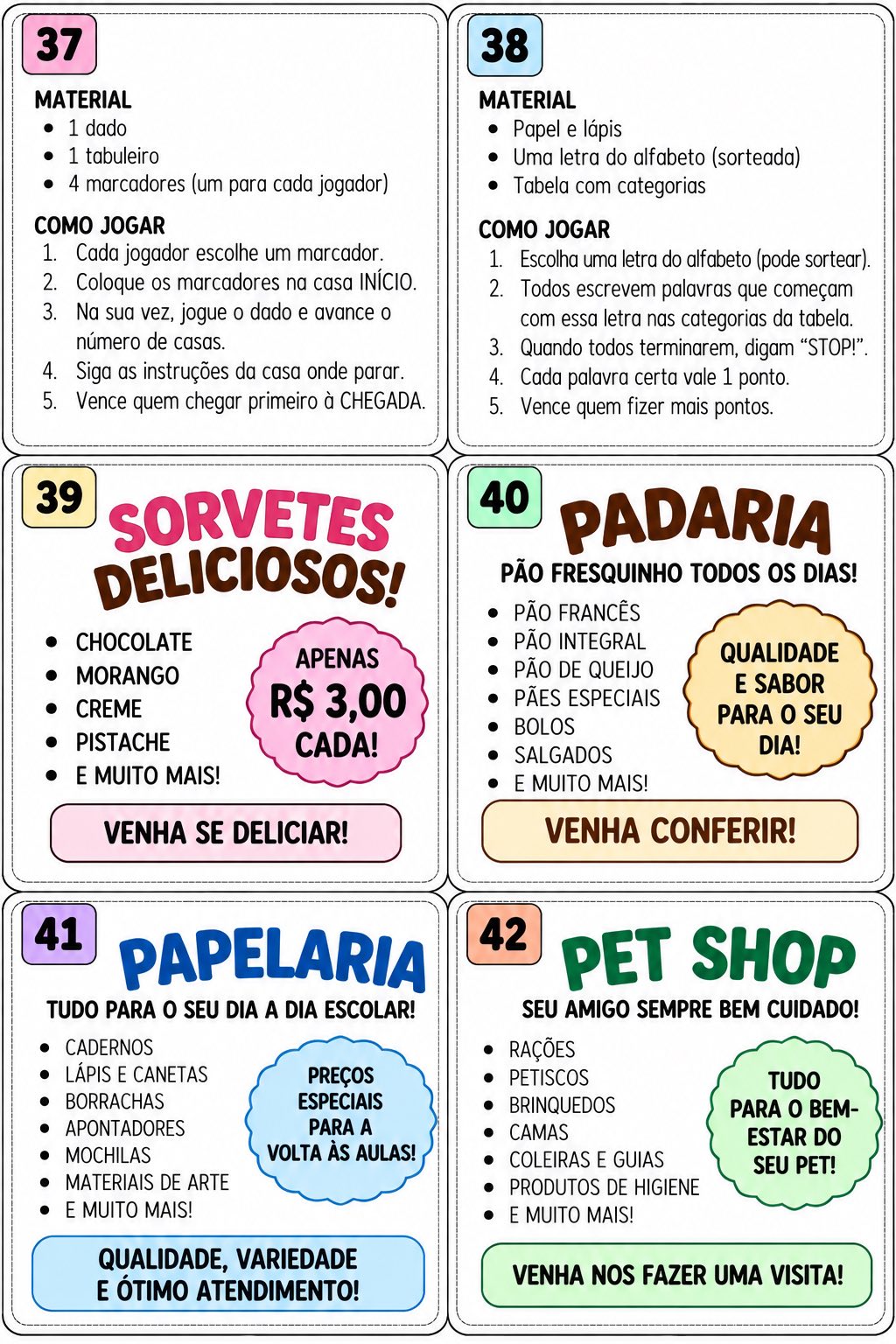 STOP DO GAF: Jogo de Gêneros Textuais - 1º e 2º Ano — amostra 4: Modo coletivo