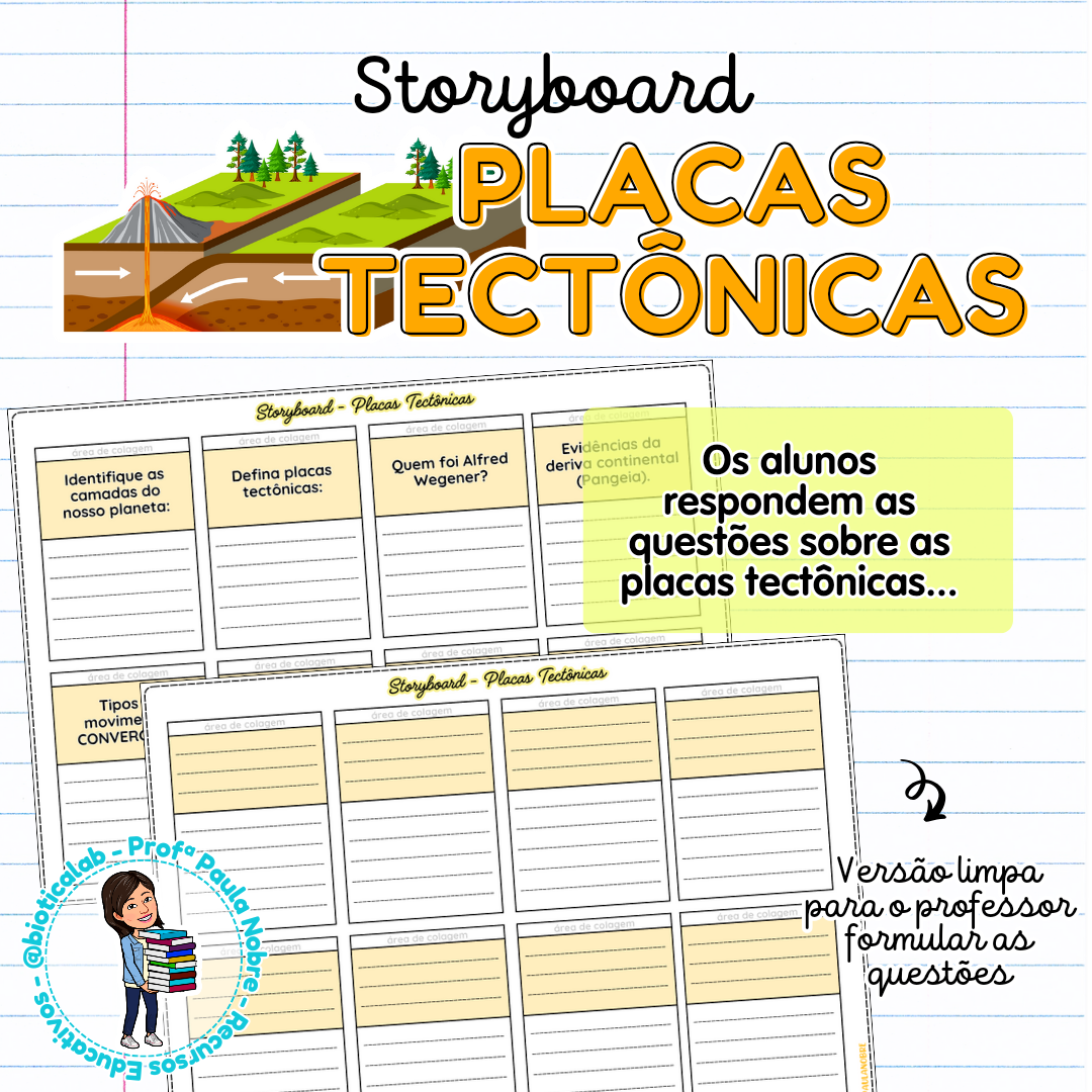 Storyboard - Placas tectônicas – PDF para Imprimir — amostra 1: Sobre o Storyboard - Placas tectônicas