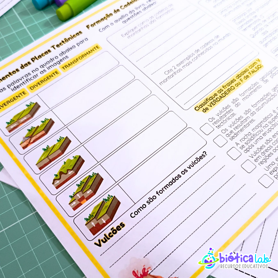 Storyboard - Placas tectônicas – PDF para Imprimir — amostra 6: https://youtube