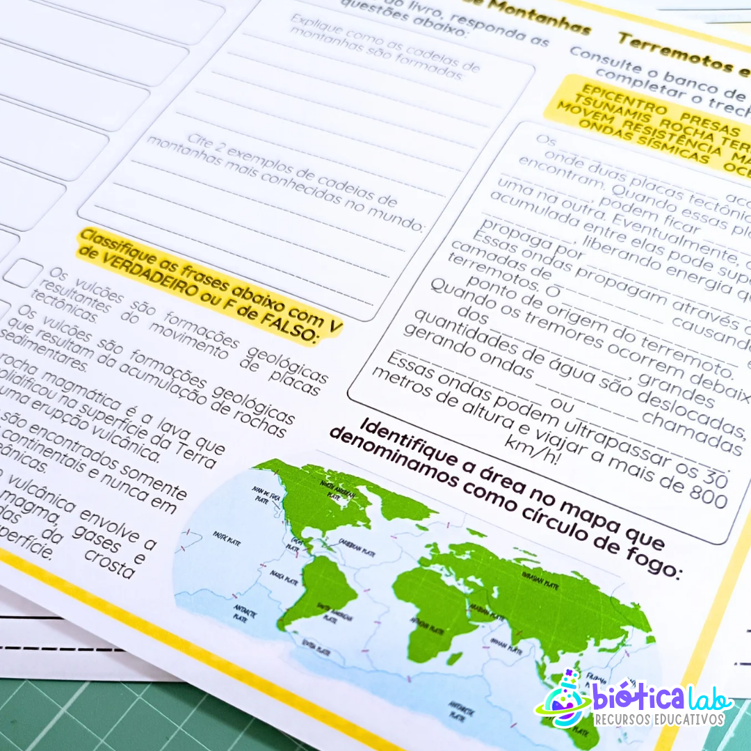 Storyboard - Placas tectônicas – PDF para Imprimir — amostra 7: https://youtube
