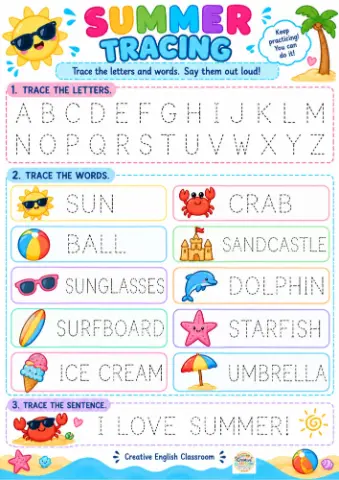 Summer Fun – Jogos e Atividades de Verão Inglês Pdf — amostra 2: Aprender inglês pode ser tão divertido quanto brincar na…