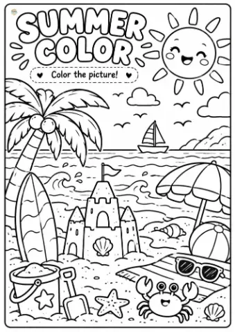 Summer Fun – Jogos e Atividades de Verão Inglês Pdf — amostra 7: Um kit de verão com bingo, memória, caça-palavras,…