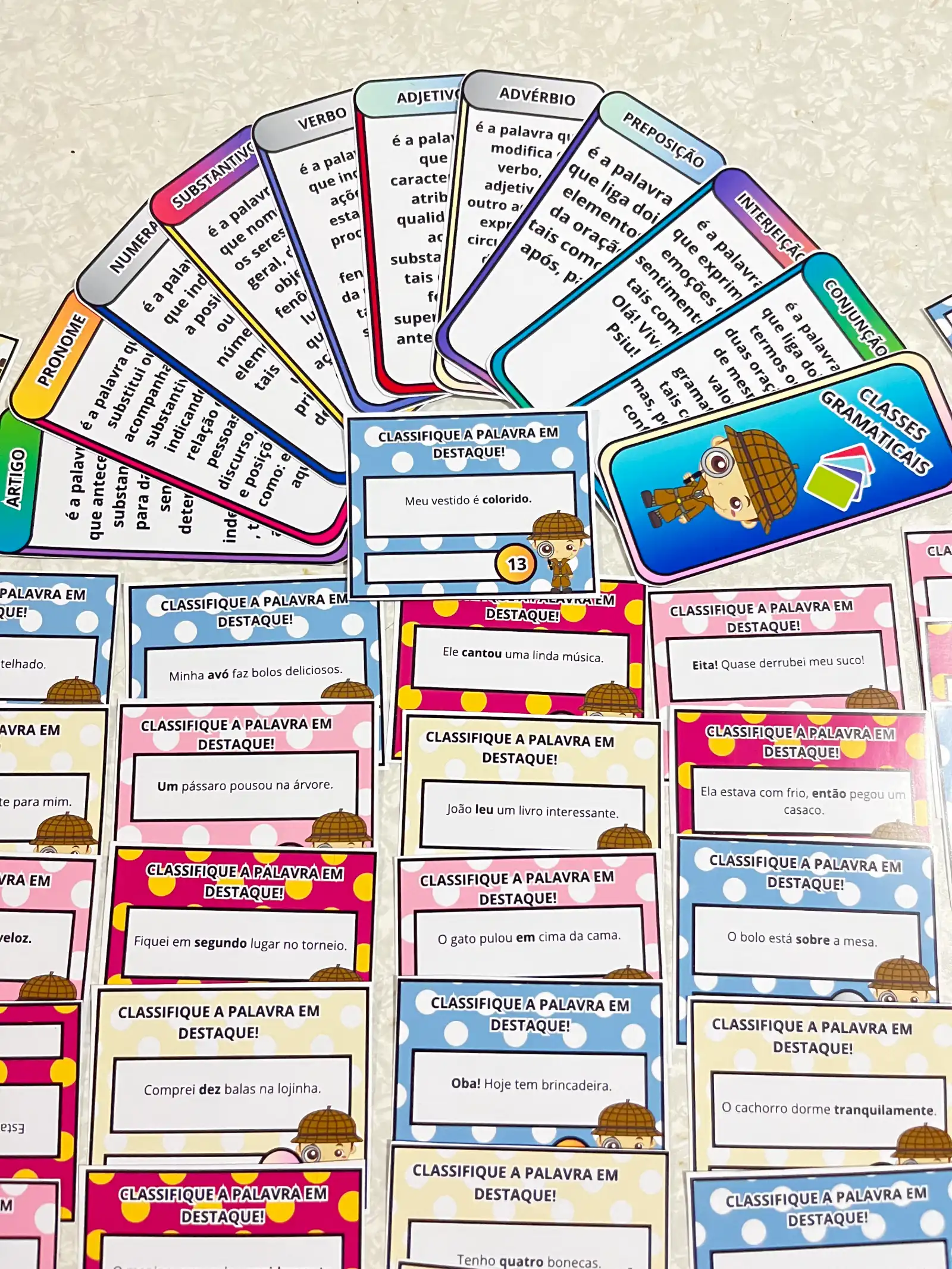 Super Kit de Cards das Classes Gramaticais — amostra 2: O Super Kit de Cards das Classes Gramaticais é um recurso…