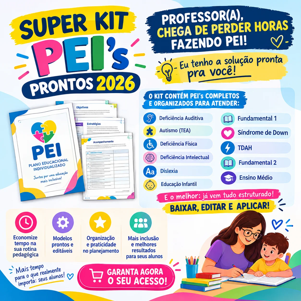 Super Kit PEI 2026 – Modelos para Educação Especial e Inclusiva — Ciências para Educação Infantil: 📚 Kit PEI 2026 com…
